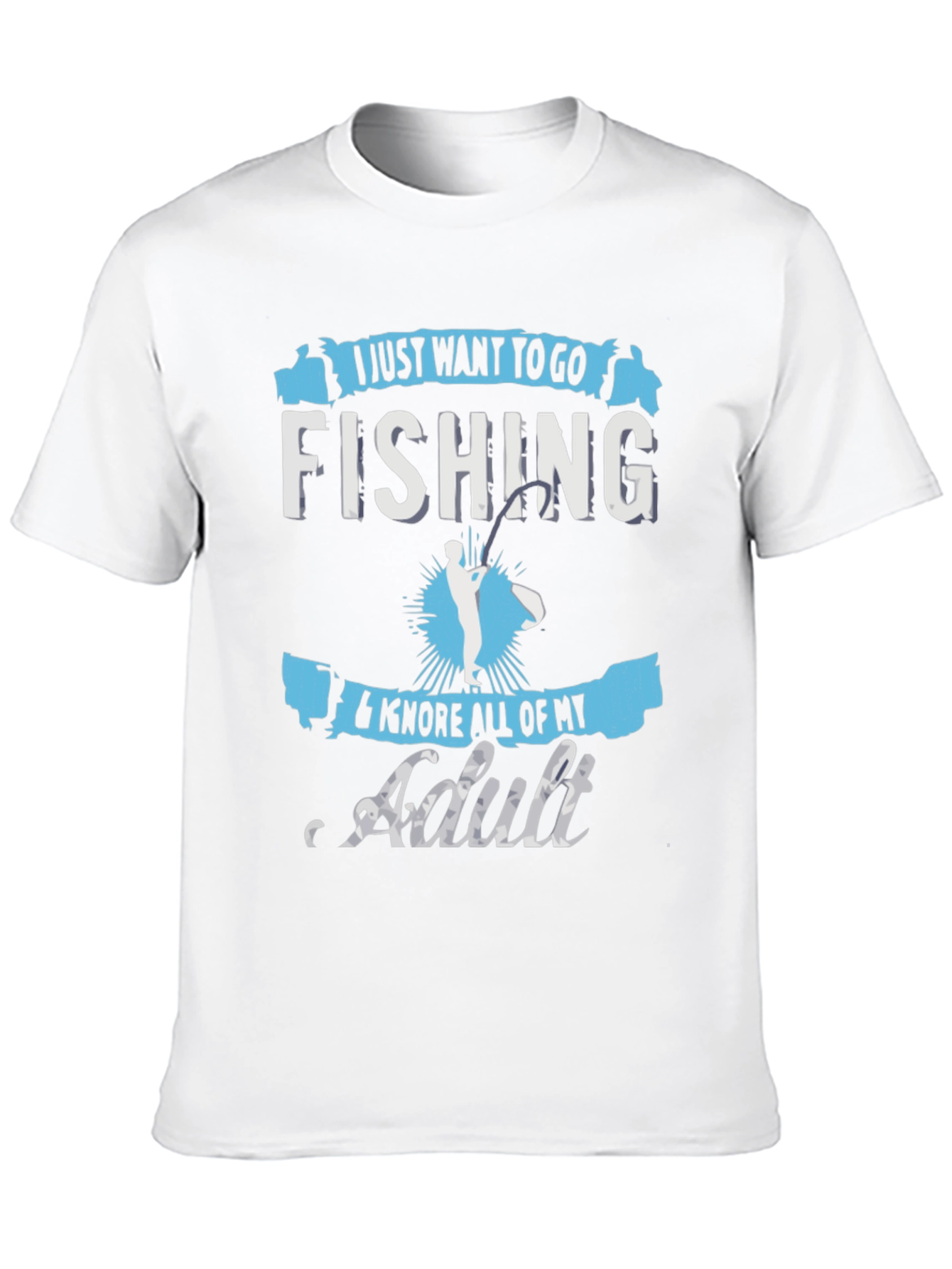 Black Fishing Lover T-Shirt - Ignore Adulting! view 10