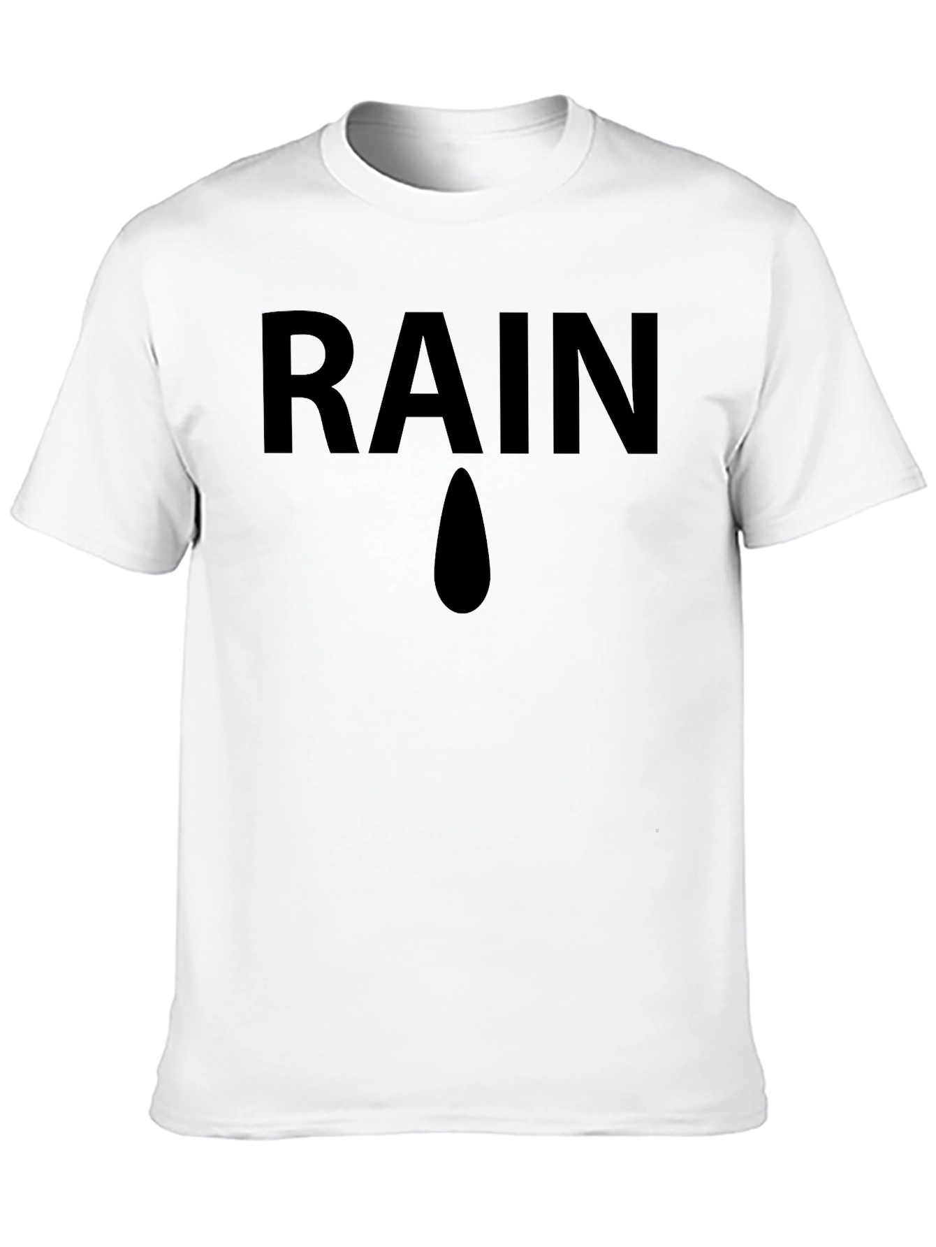 Black Rain Graphic Tee - Black Casual T-Shirt view 10