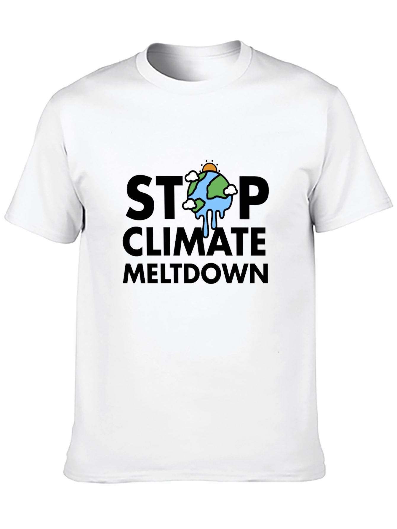 Black Stop Climate Meltdown T-Shirt view 10