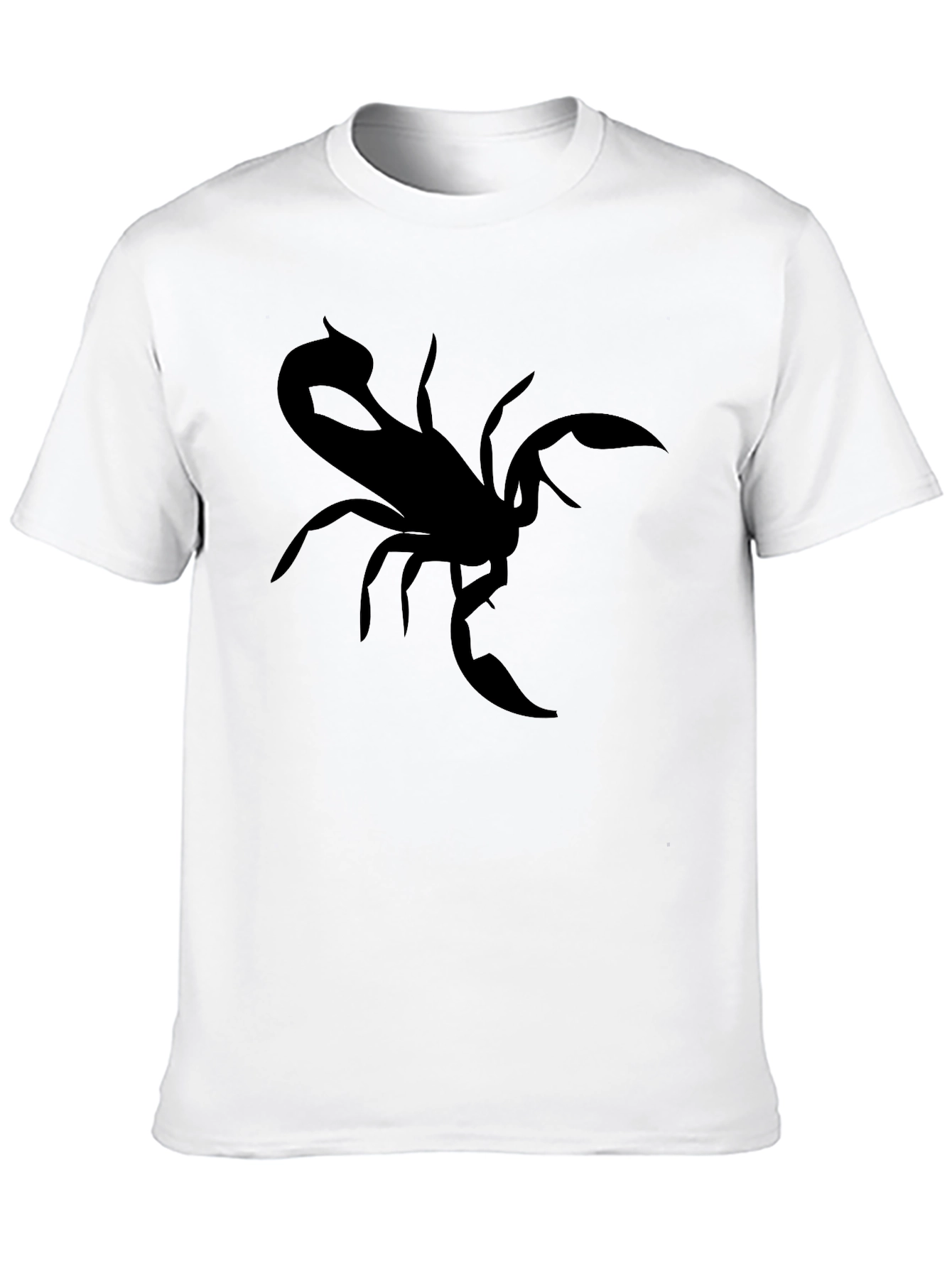 Black Scorpion Graphic Tee - Bold Black Cotton T-Shirt view 10