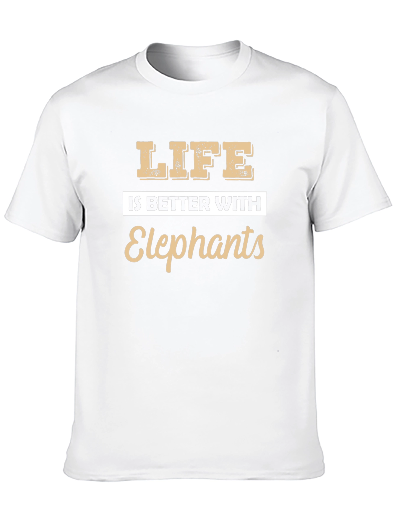 Black Life is Better with Elephants Graphic T-Shirt view 10