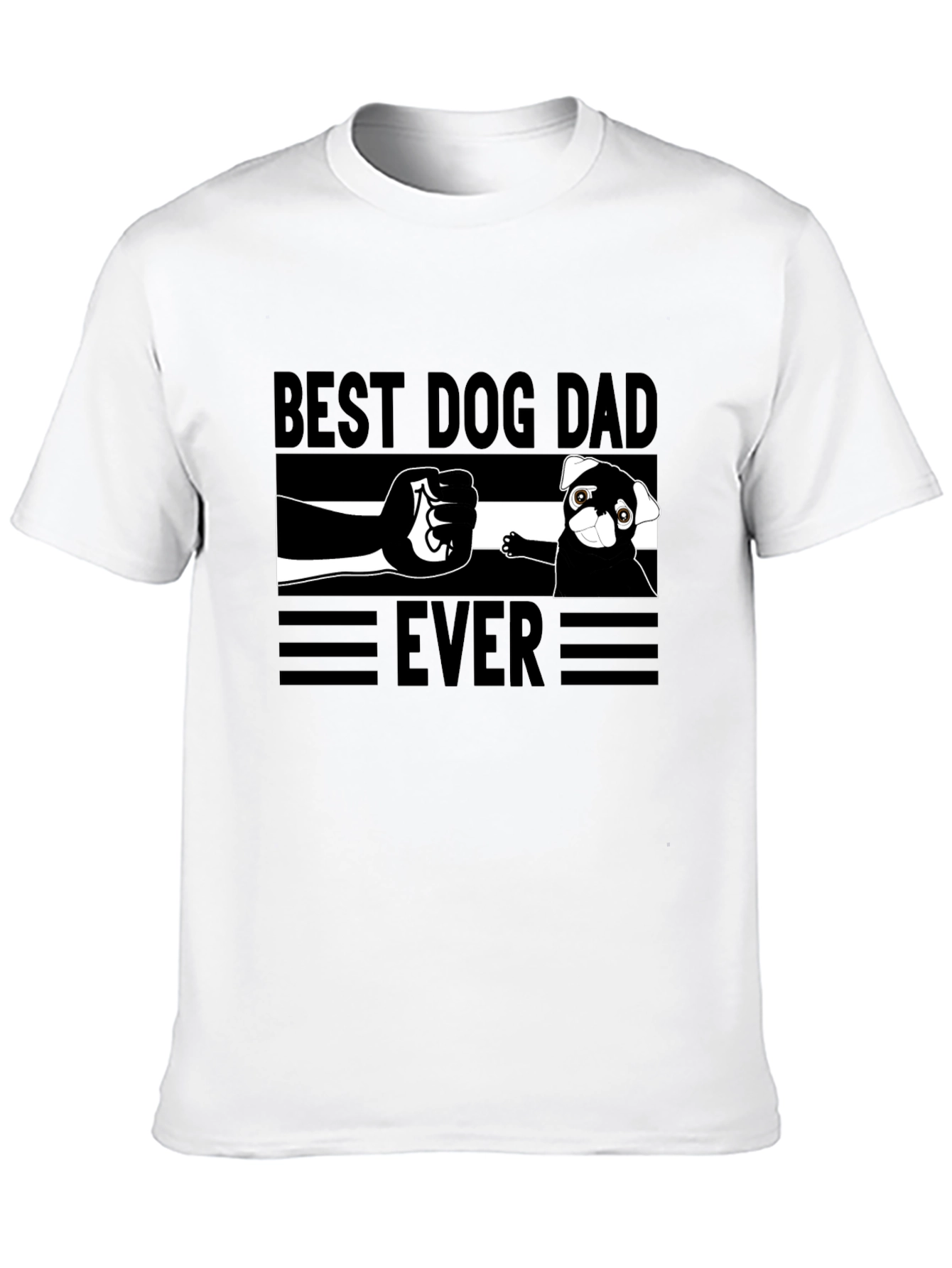Black Best Dog Dad Ever Graphic T-Shirt view 10