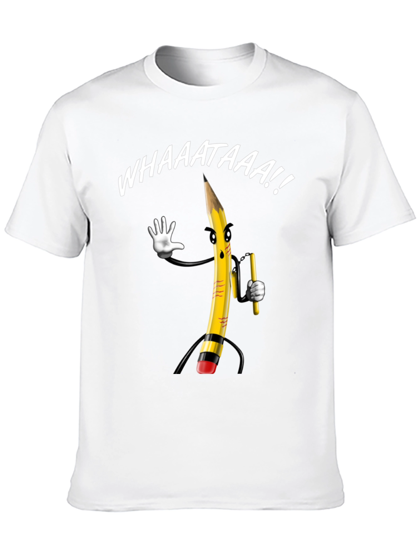 Black Whaaat Pencil Graphic T-Shirt view 10