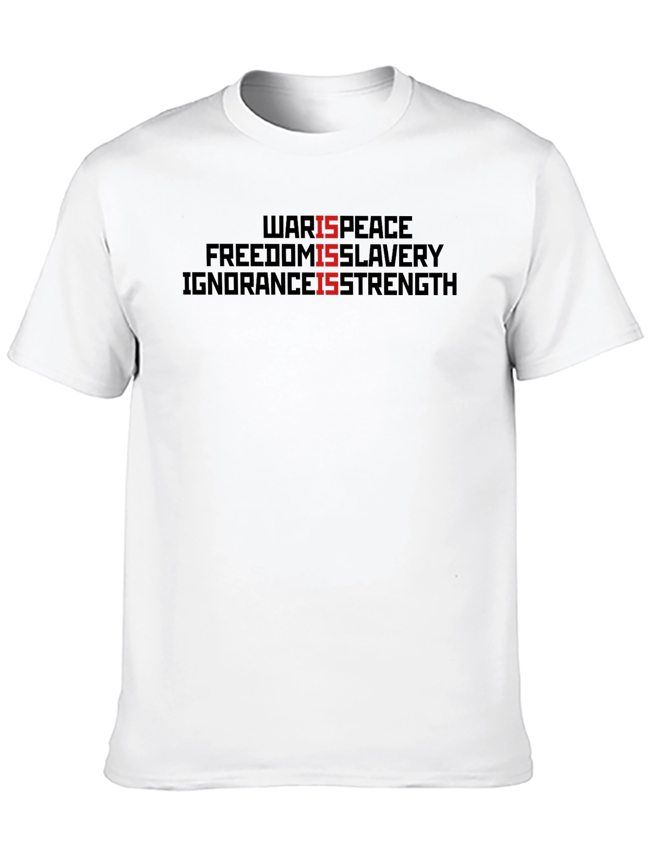 Black Orwellian Slogan T-Shirt: War is Peace, Freedom is Slavery view 10