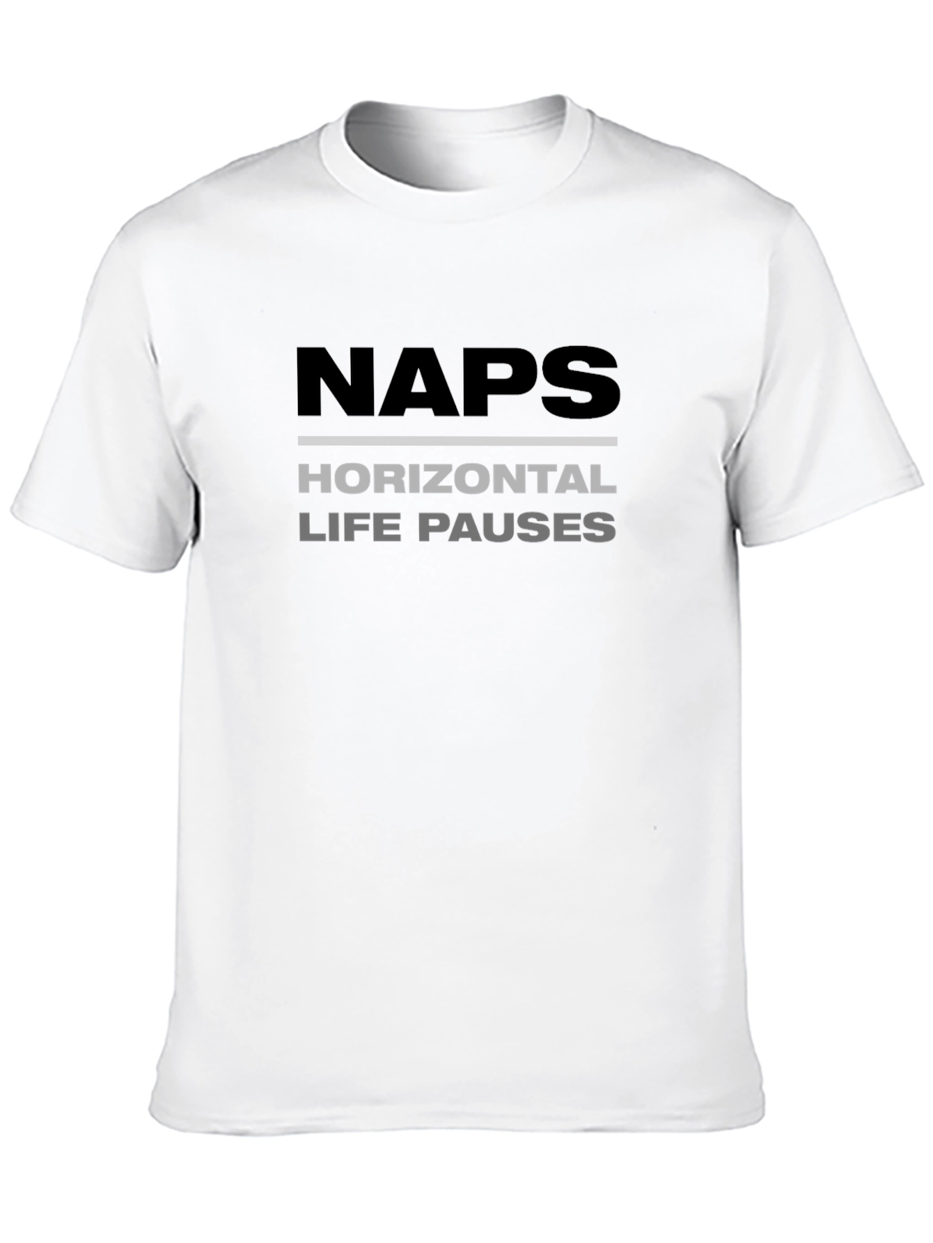 Black Naps Horizontal Life Pauses Graphic Tee view 10