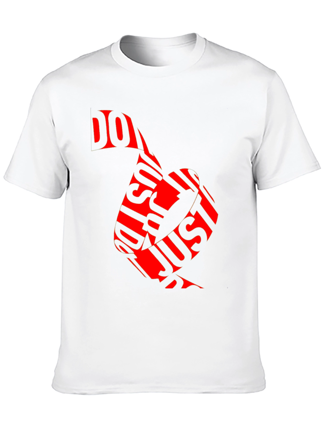 Black Just Do It Red Graphic Print Black T-Shirt view 10