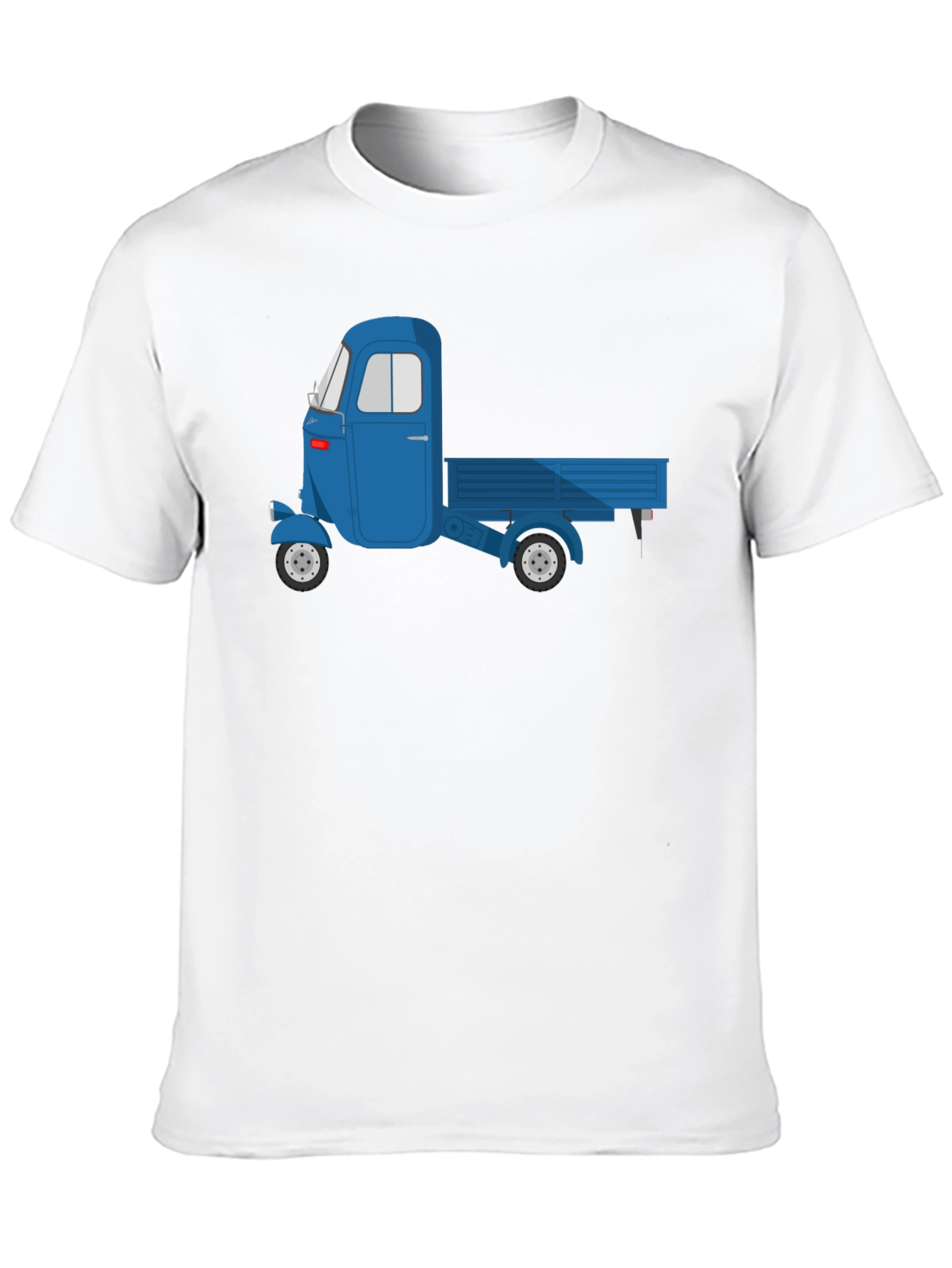 Black Blue Three-Wheeled Truck Graphic T-Shirt view 10