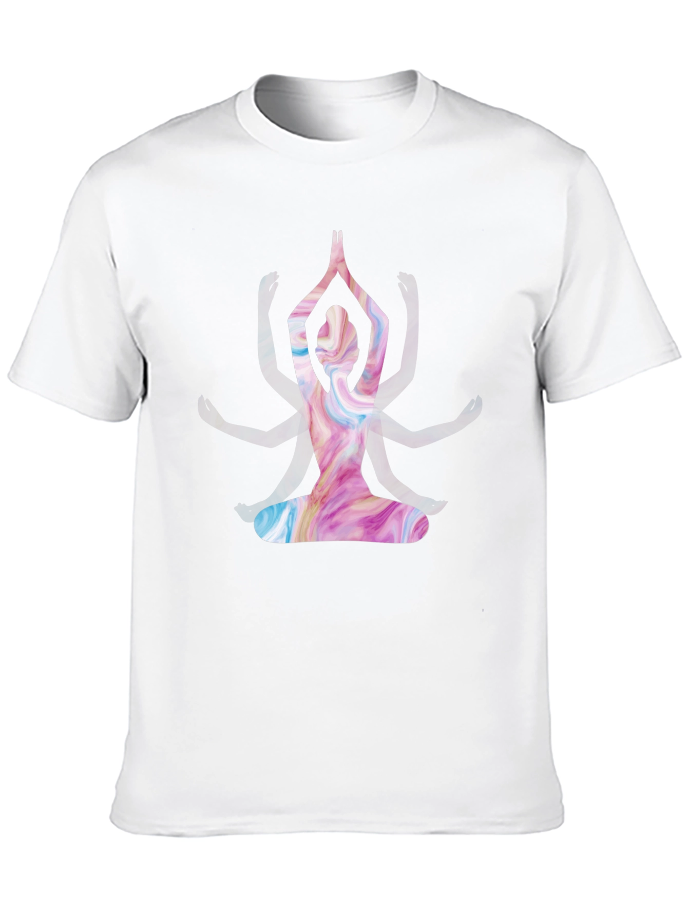 Black Yoga Pose Graphic Tee - Black Unisex T-Shirt view 10