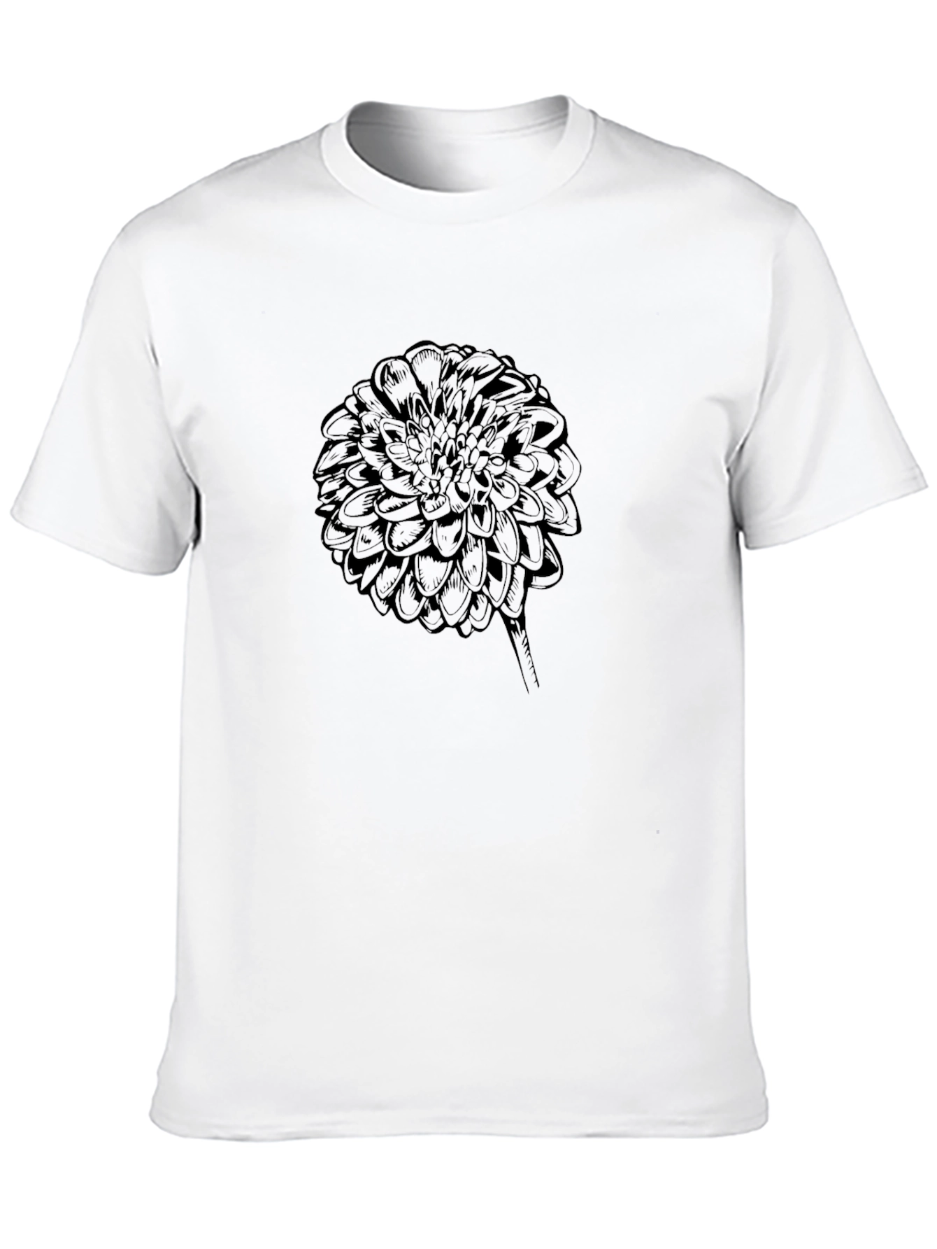 Black Black Floral Graphic Tee - Men's Casual Style view 10