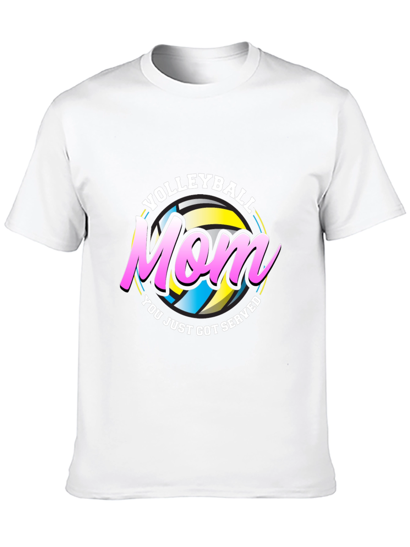 Black Volleyball Mom T-Shirt - Served Design view 10