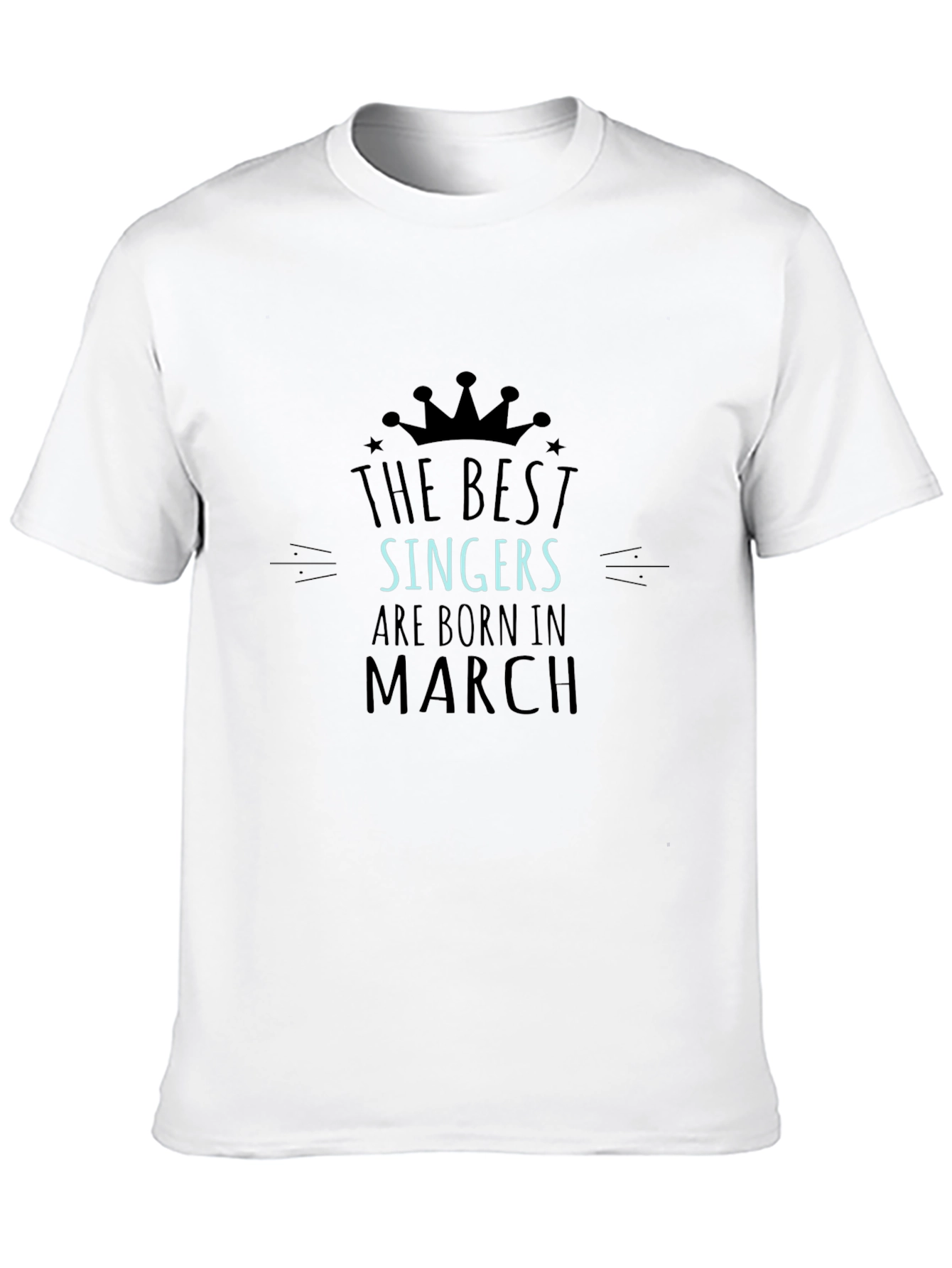 Black Singers Born in March Black T-Shirt view 10