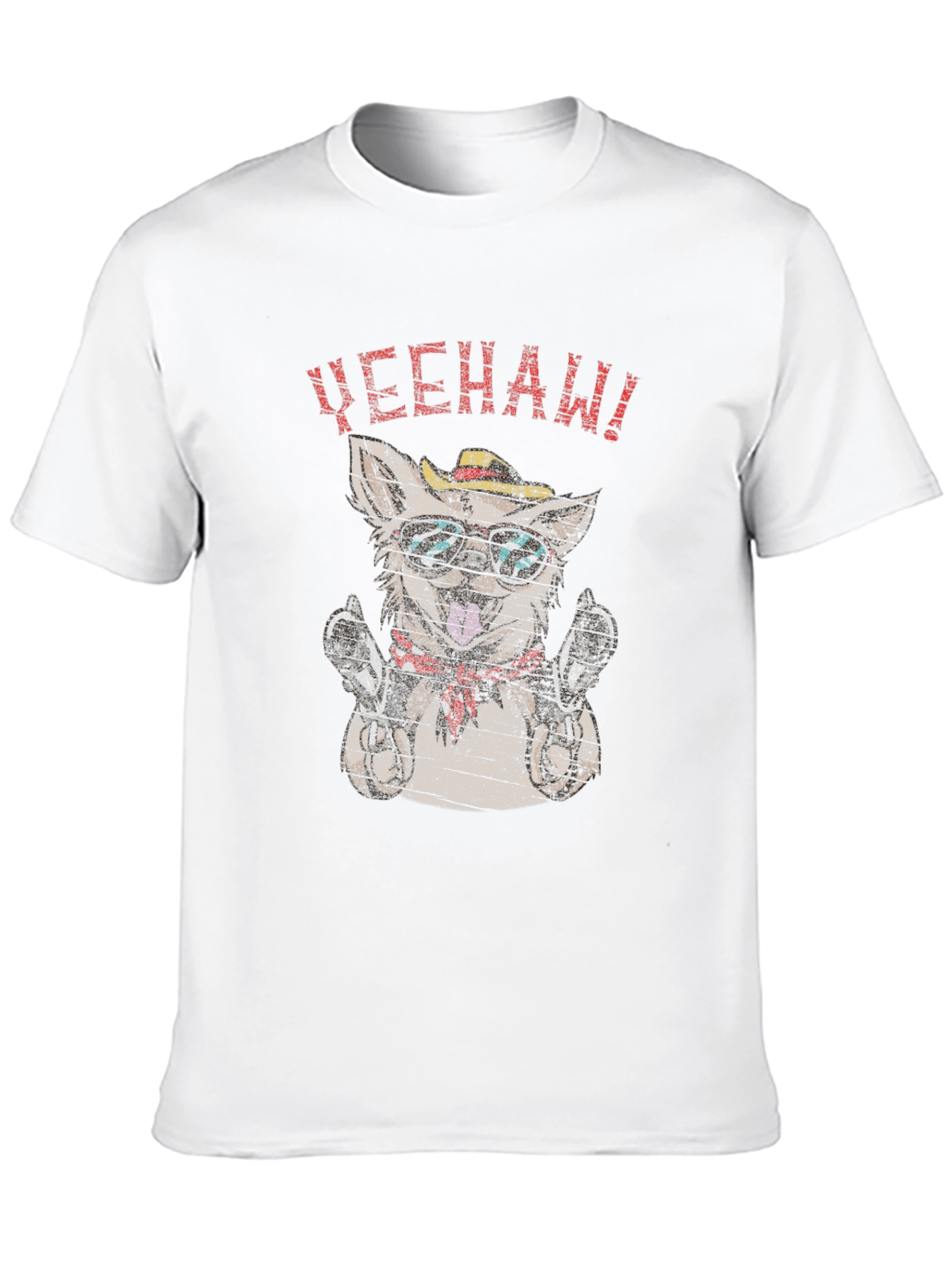 Black Yeehaw Dog T-Shirt - Novelty Graphic Tee view 10