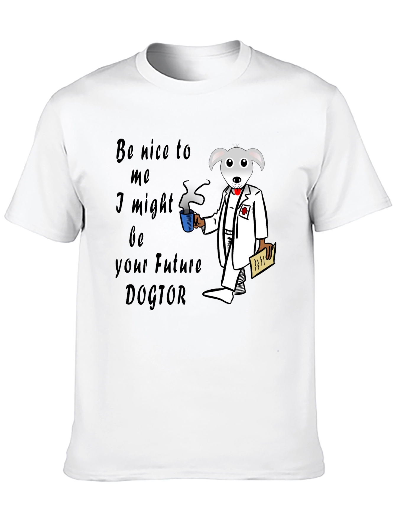 Black Future Doctor Dog T-Shirt view 10