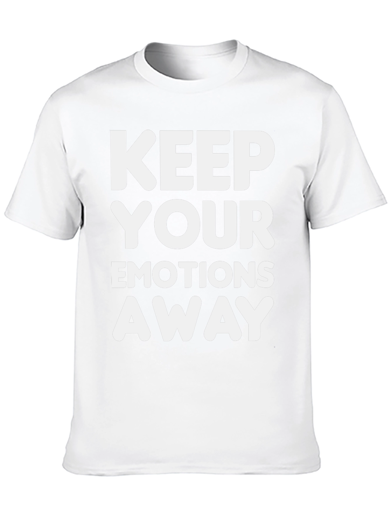 Black Keep Your Emotions Away T-Shirt - Men's Novelty Graphic Tee view 10