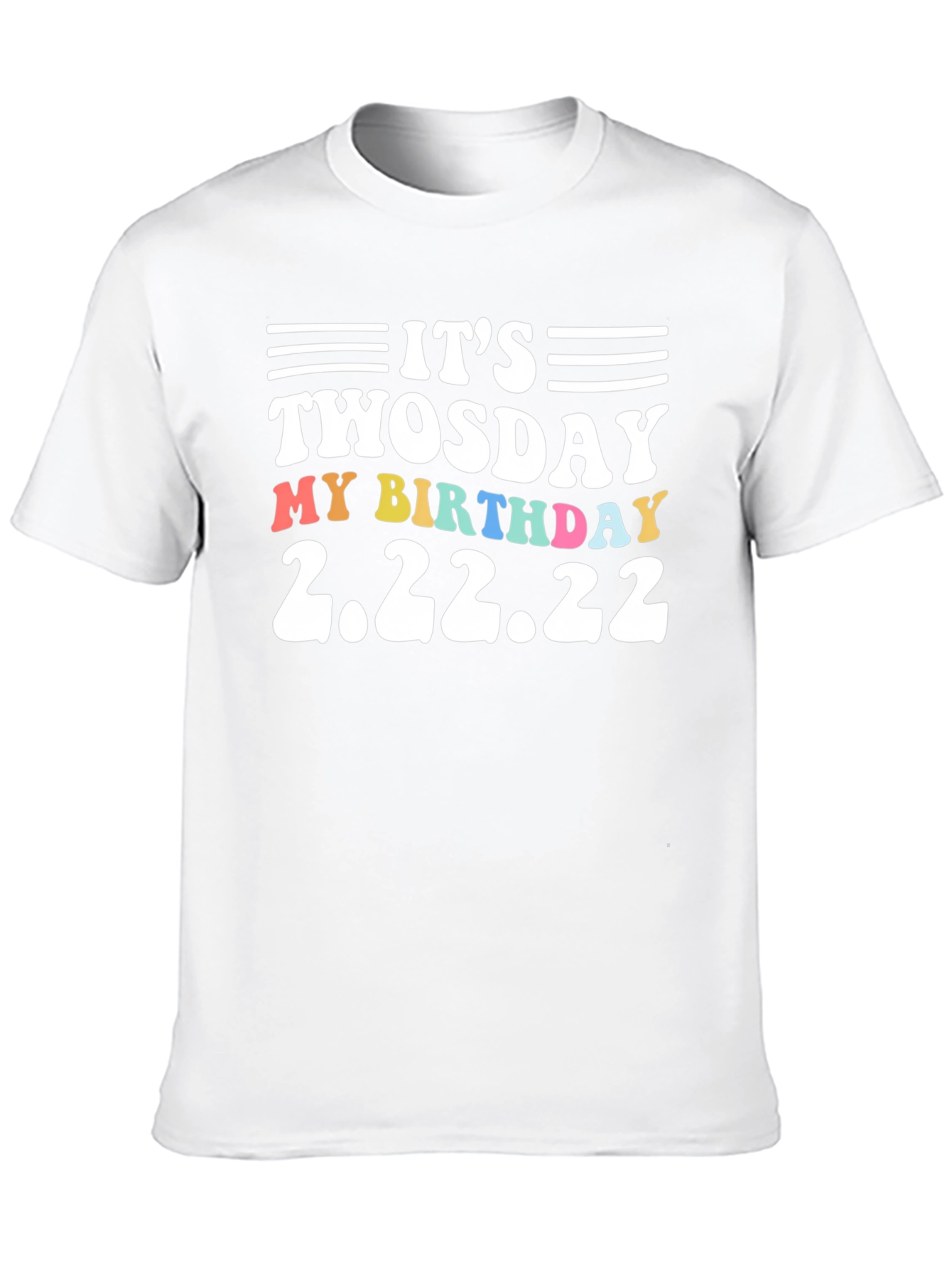 Black It's Twosday My Birthday 2.22.22 Black T-Shirt view 10