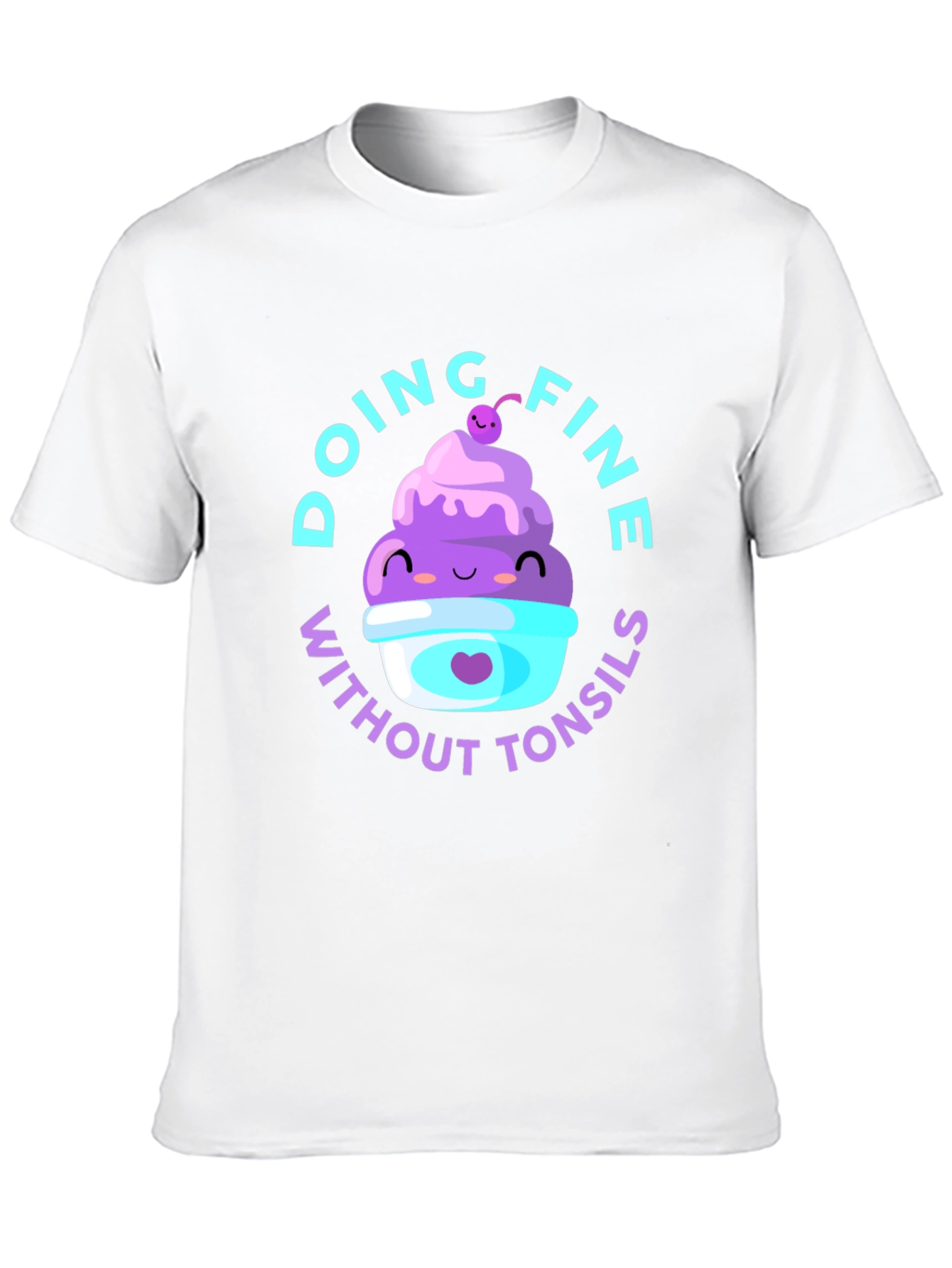Black Doing Fine Without Tonsils T-Shirt view 10