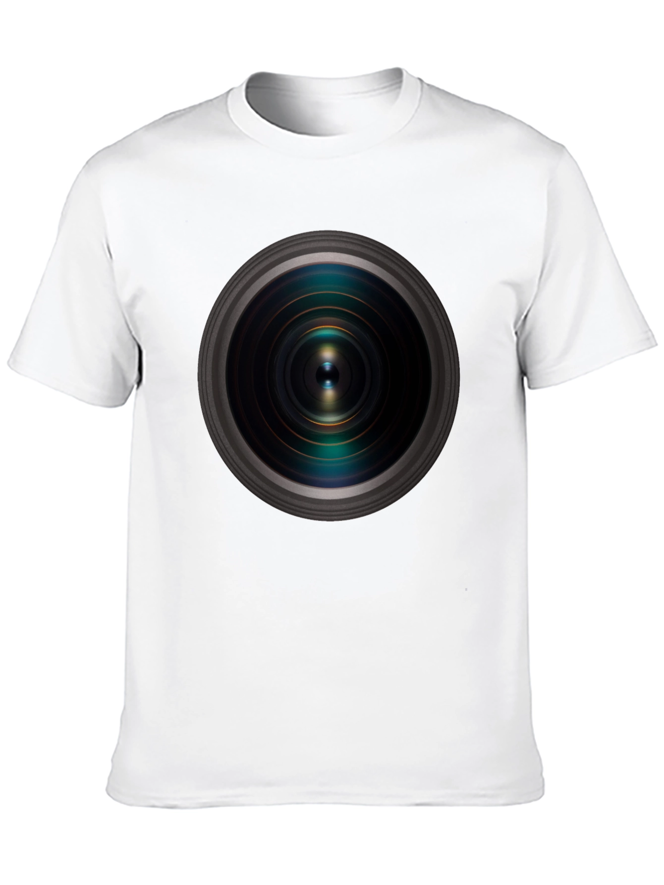 Black Camera Lens Graphic Black T-Shirt view 10