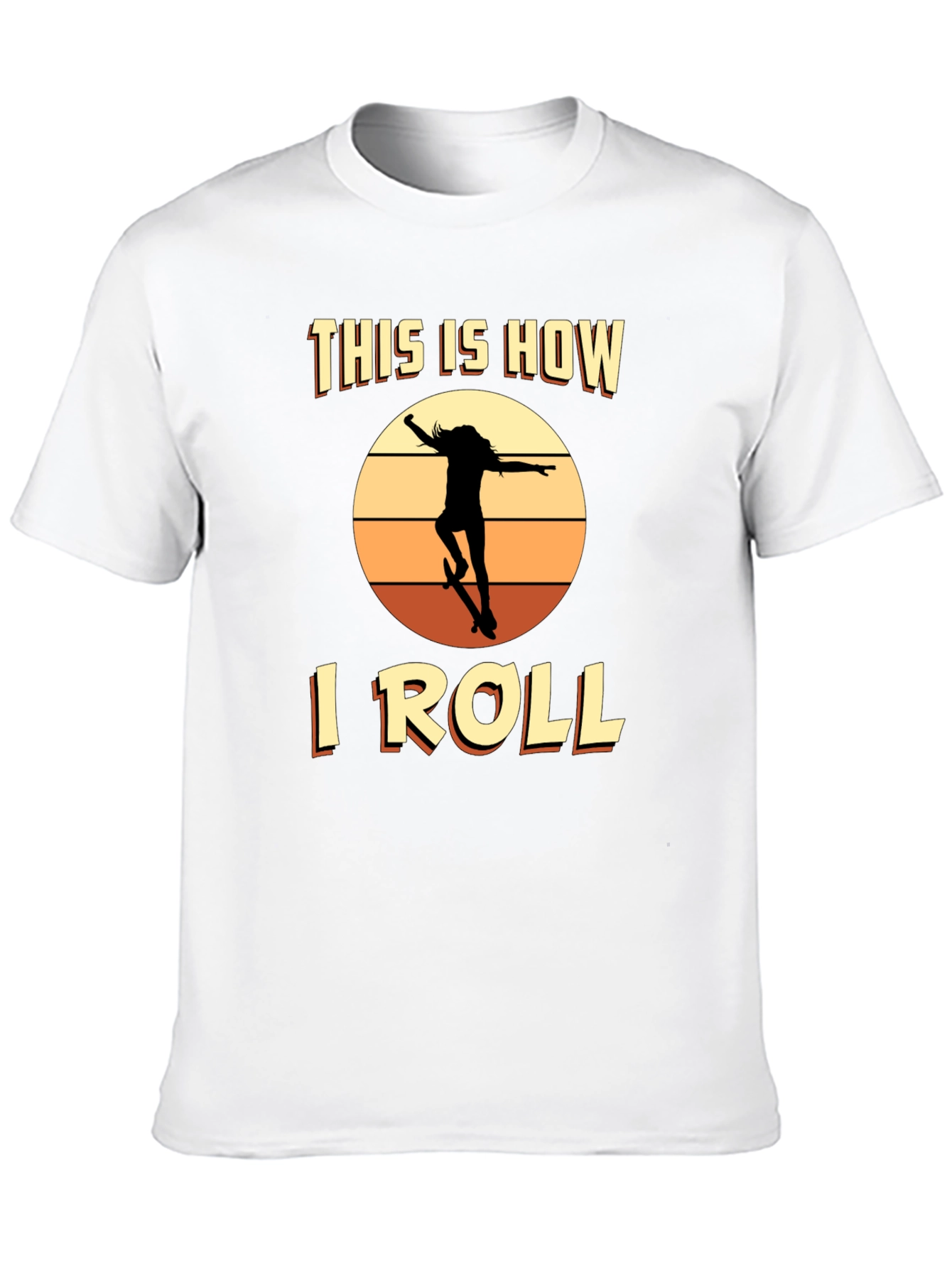 Black This is How I Roll Skateboard T-Shirt view 10