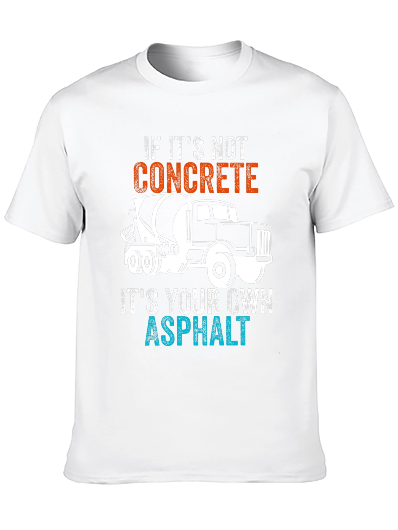 Black Concrete Truck Asphalt T-Shirt view 10