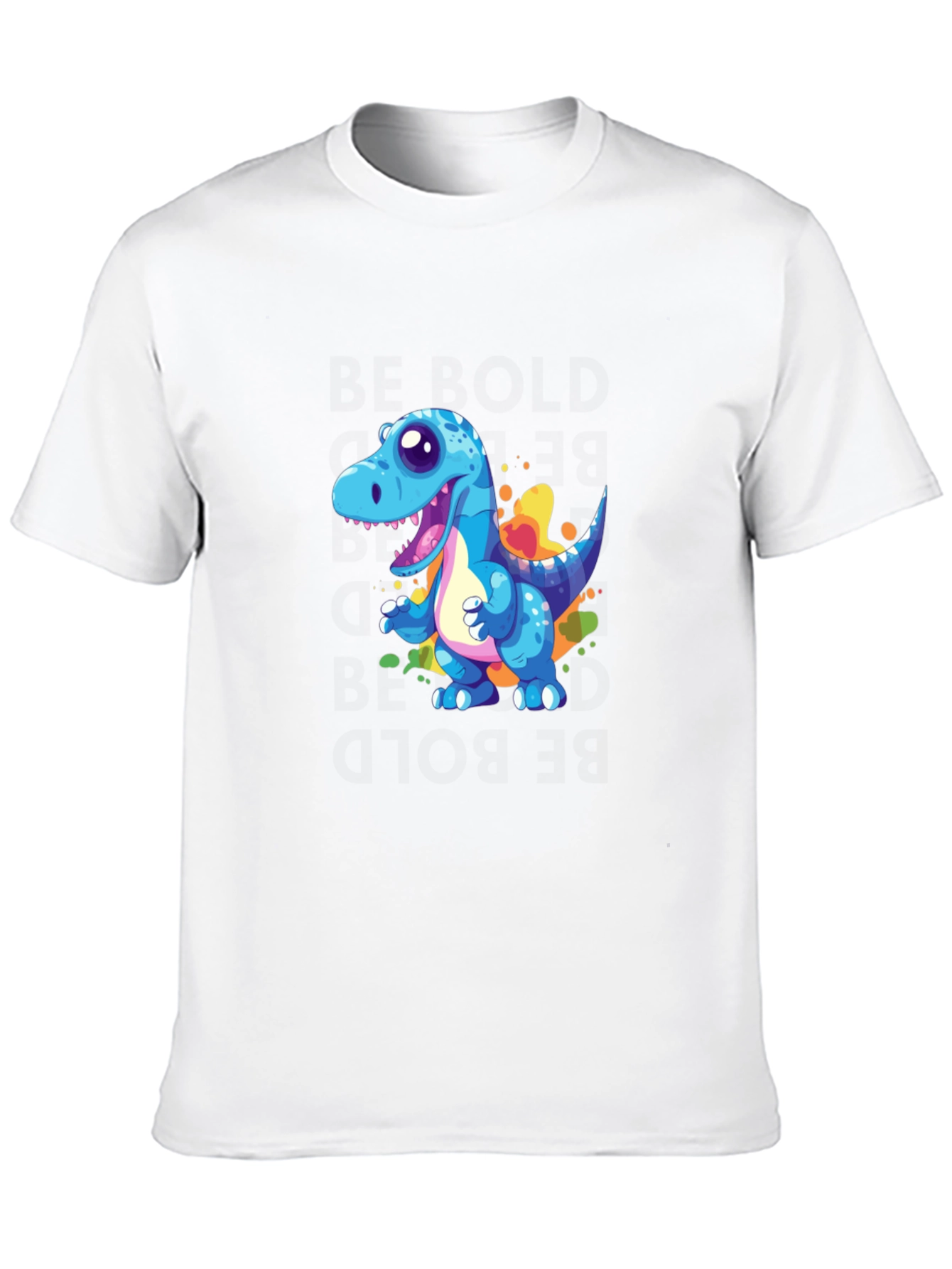 Black Cartoon Dinosaur Graphic Black T-Shirt view 10
