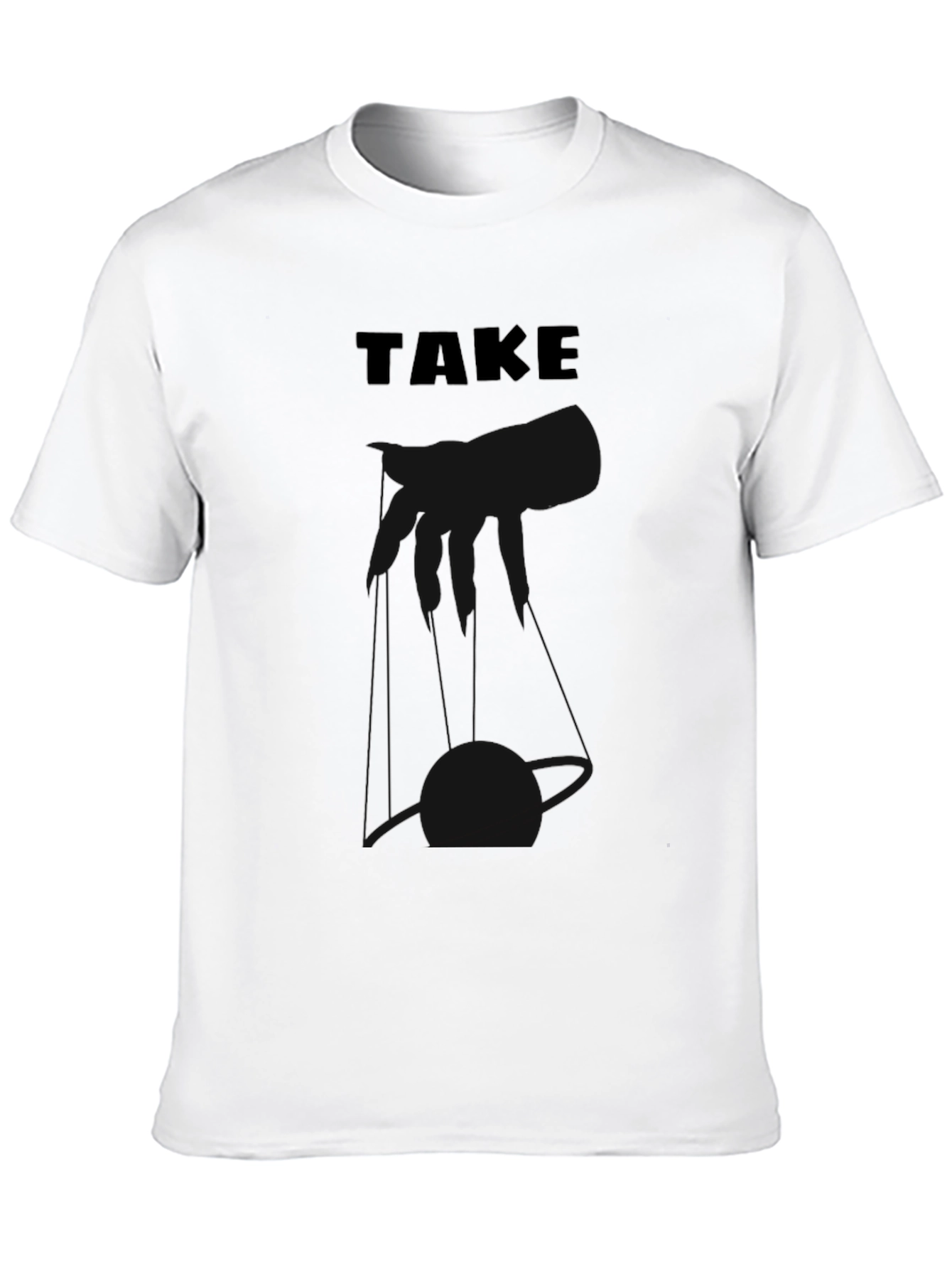 Black Men's Black "TAKE" Graphic Tee Shirt view 10