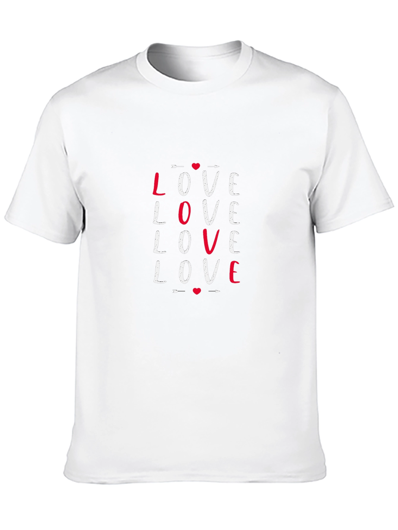 Black Love Repeated Graphic Tee - Black Cotton Blend view 10