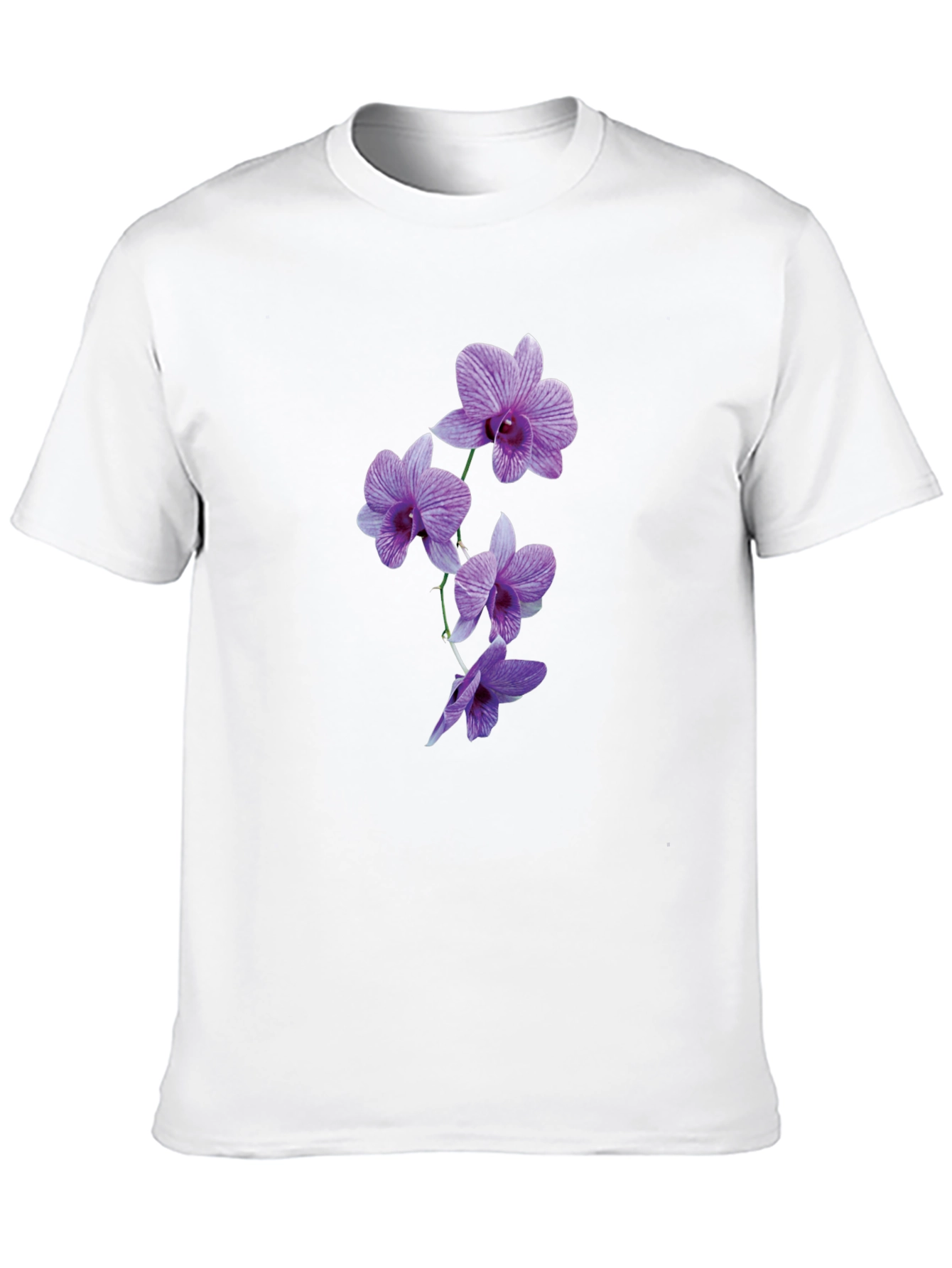Black Orchid Flower Black T-Shirt view 10