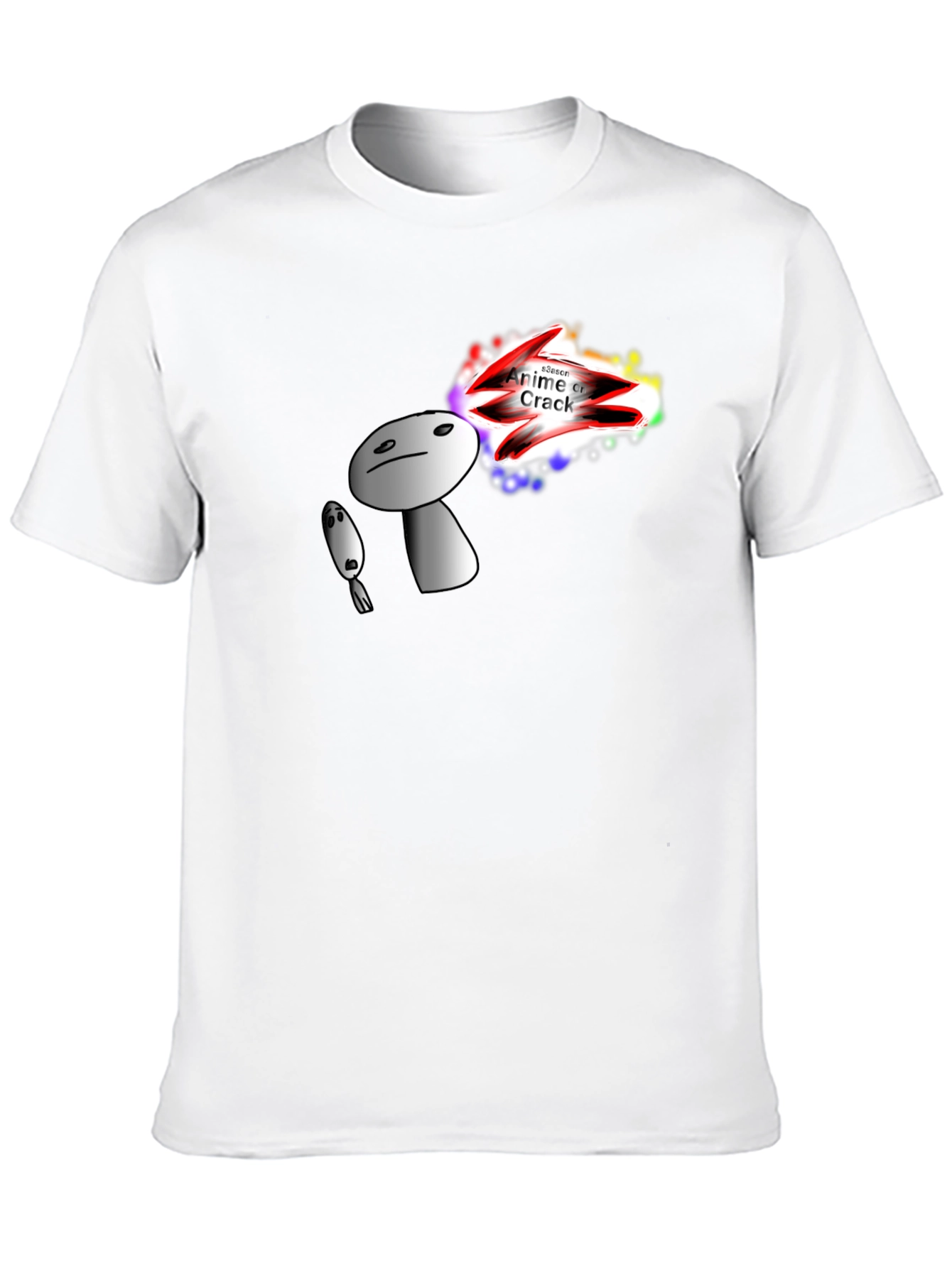 Black Anime Crack T-Shirt - Unique Graphic Tee view 10