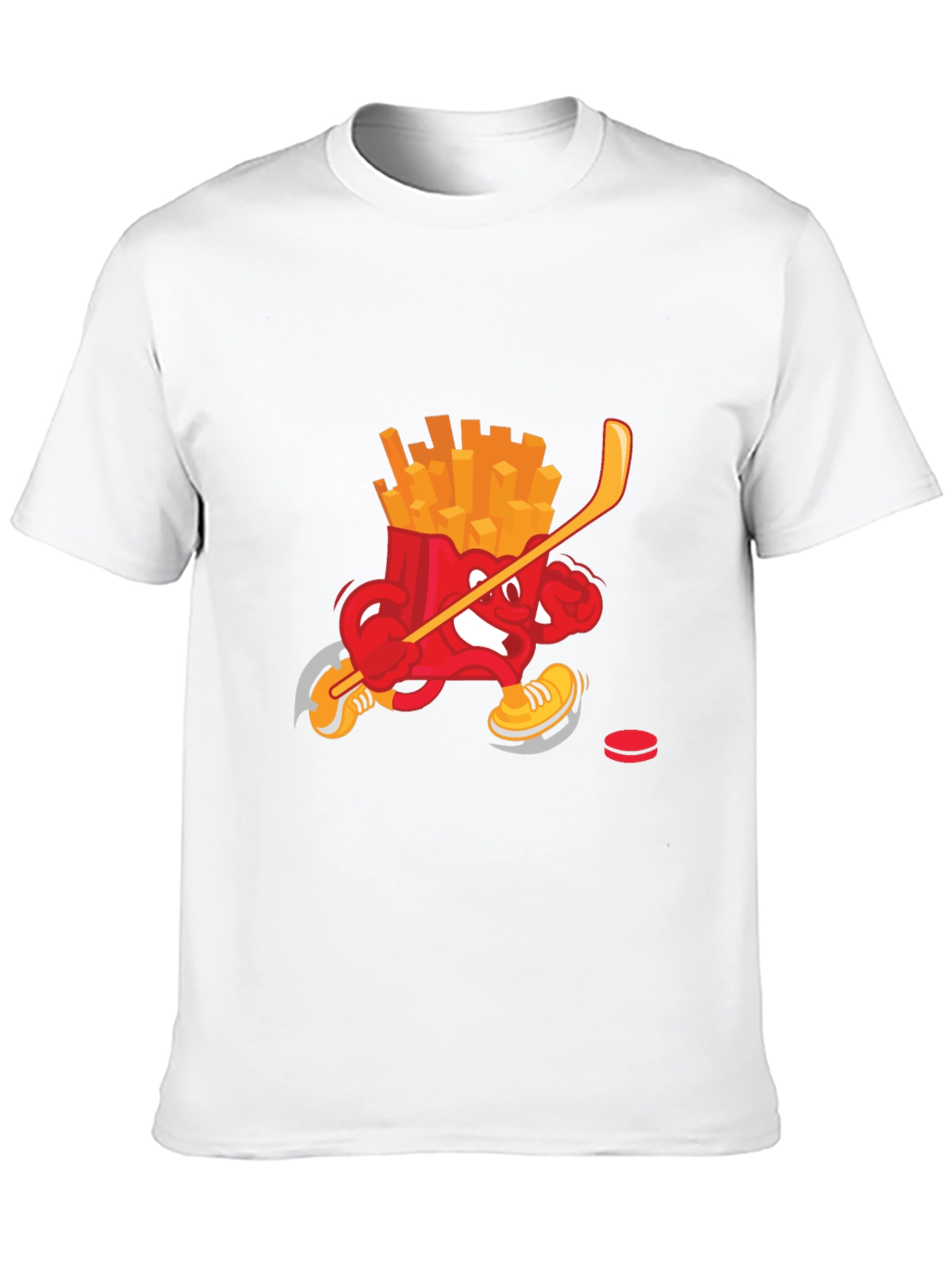 Black Funny Fries Hockey T-Shirt view 10