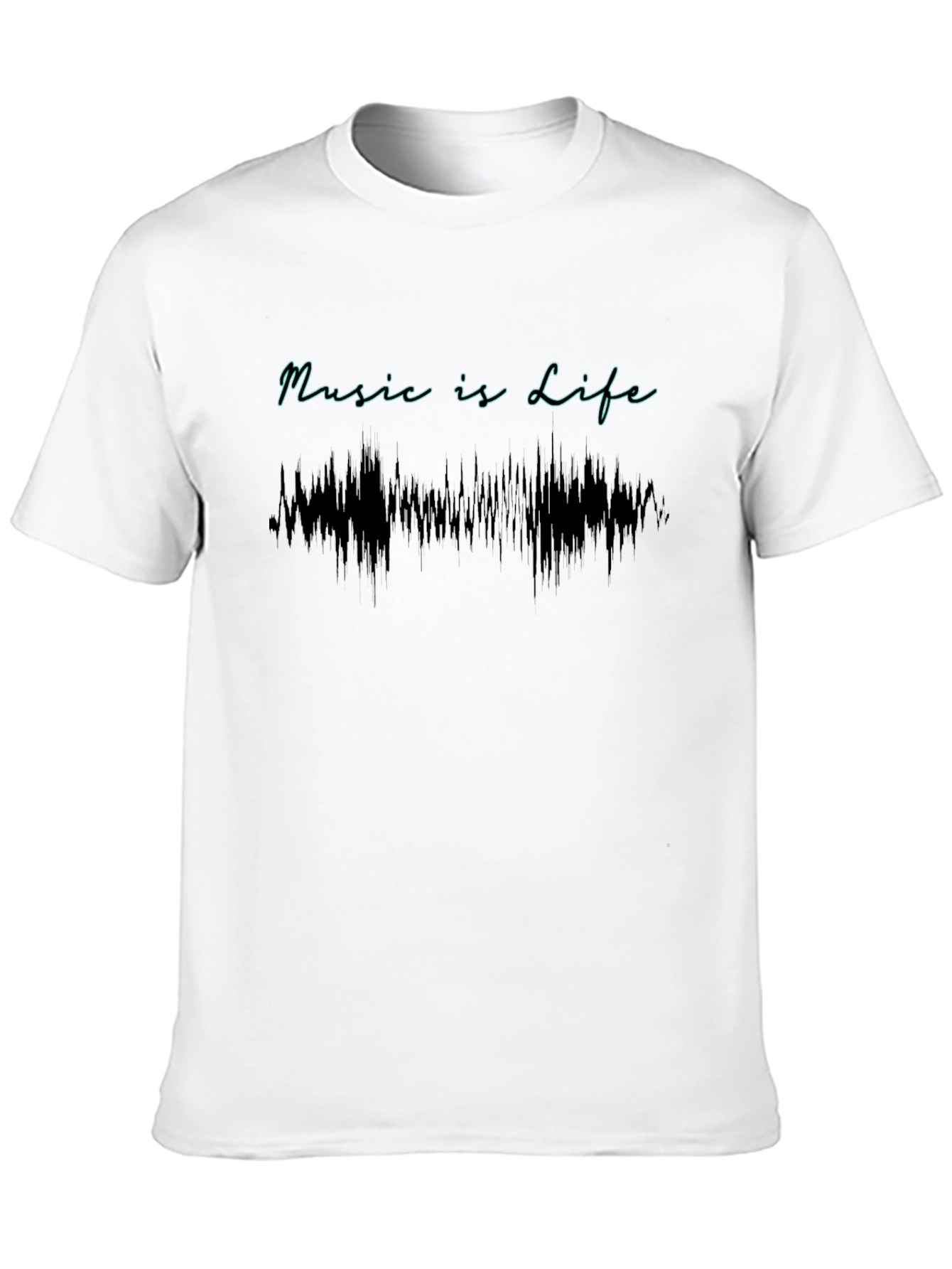 Black Music is Life Graphic Tee - Black Cotton T-Shirt view 10