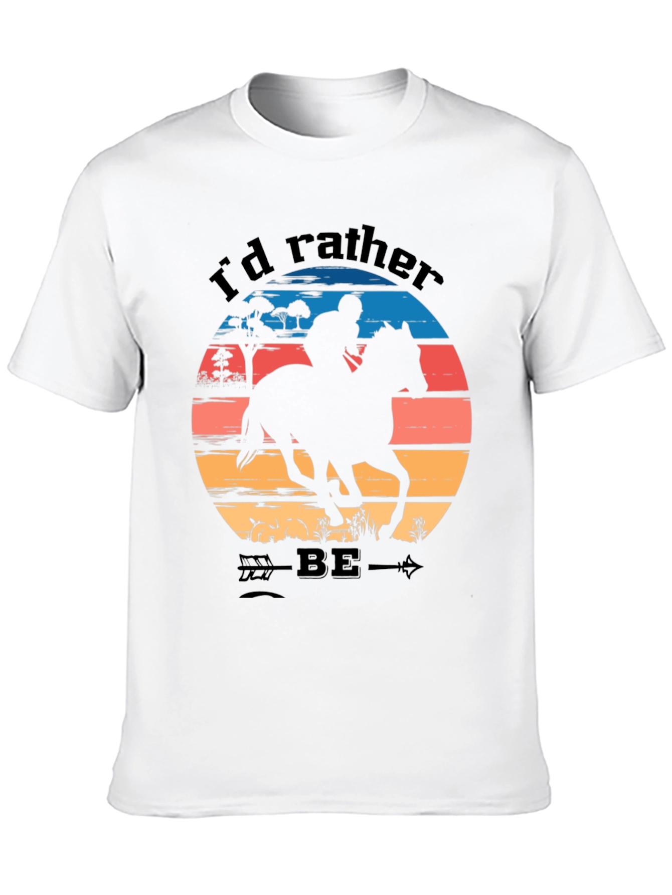 Black Equestrian Sunset T-Shirt - Horse Riding Tee view 10