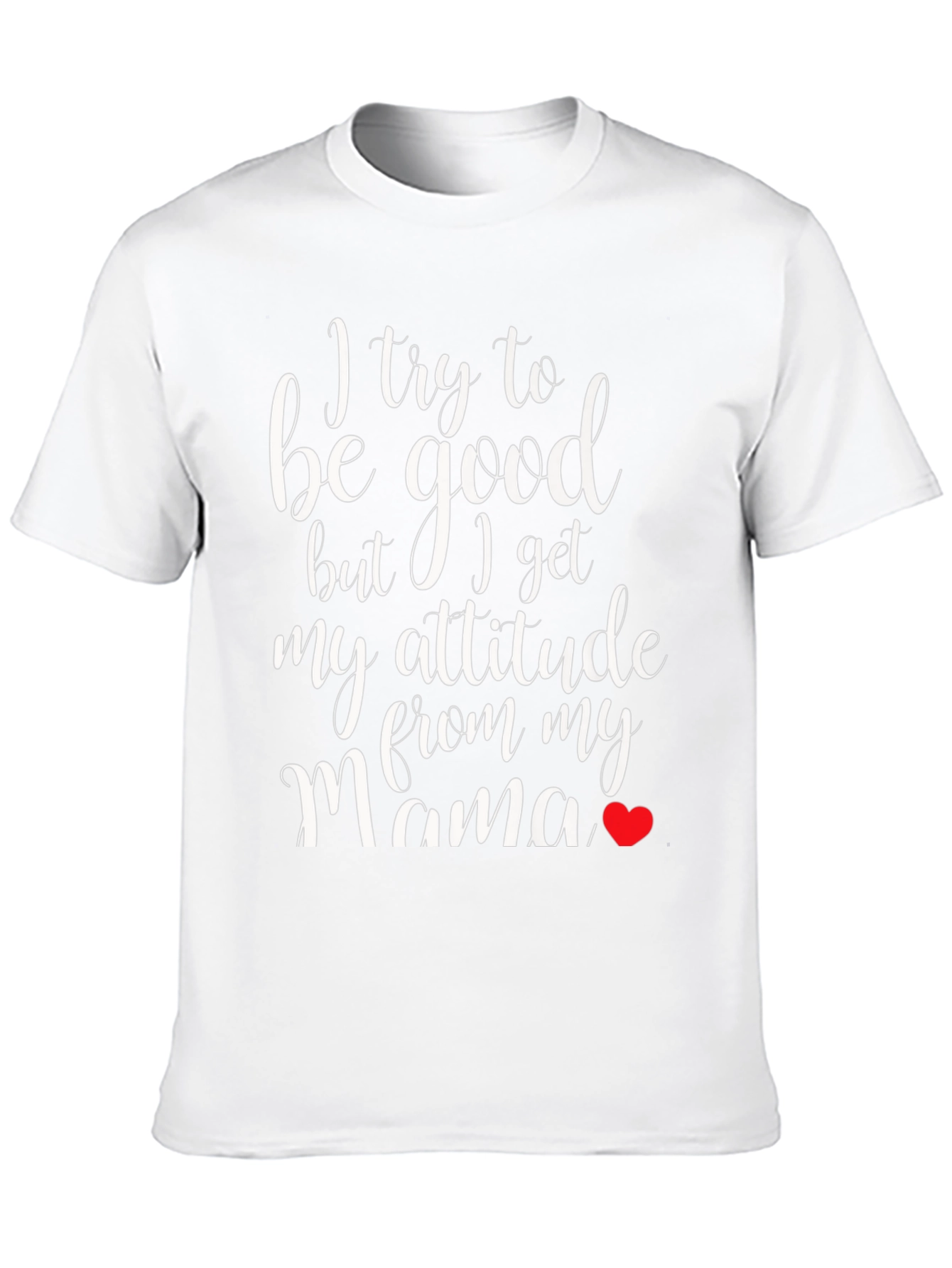 Black Funny Mama's Attitude Black T-Shirt view 10