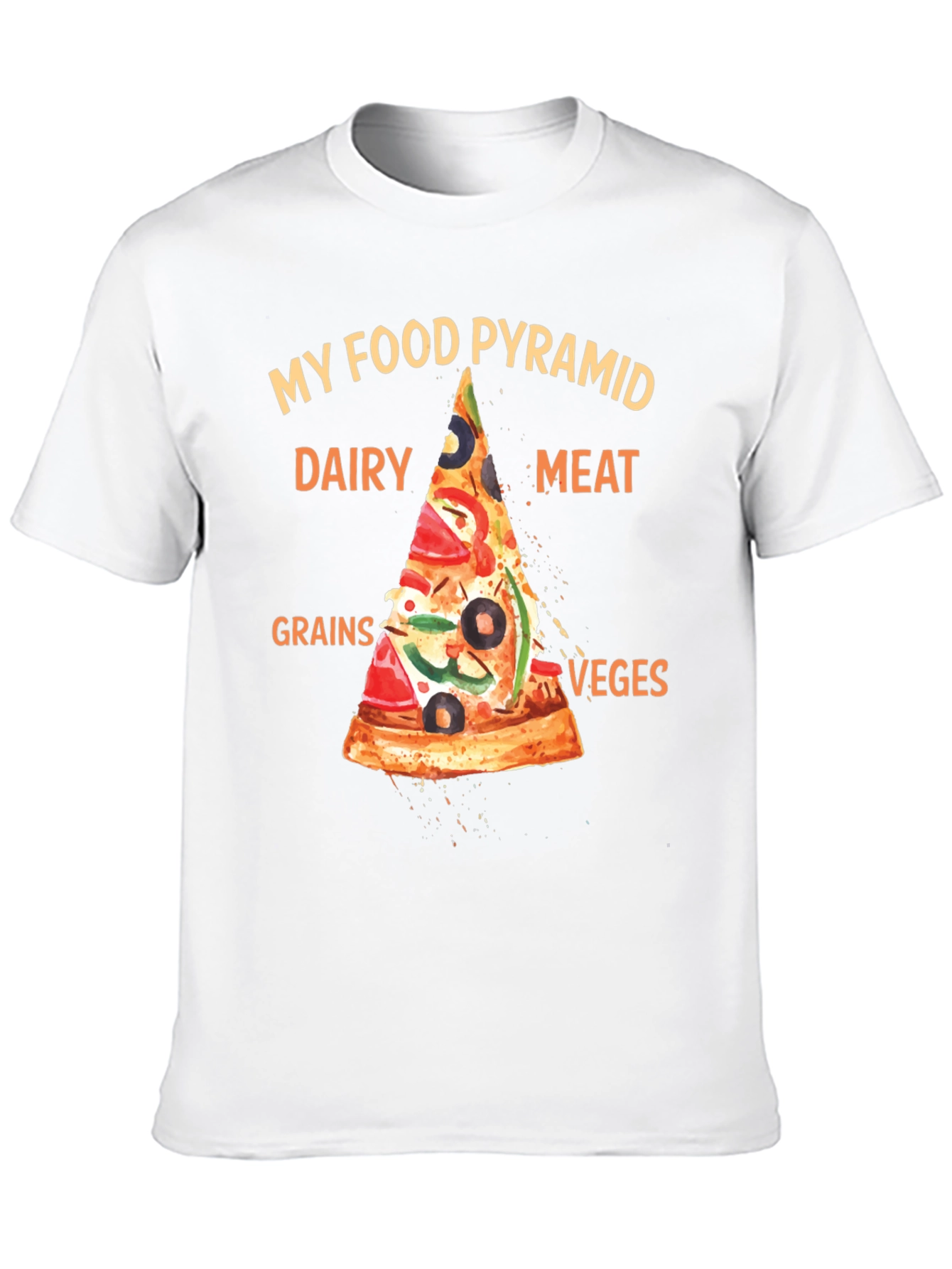 Pizza Food Pyramid T-Shirt - Funny Foodie Tee - 10