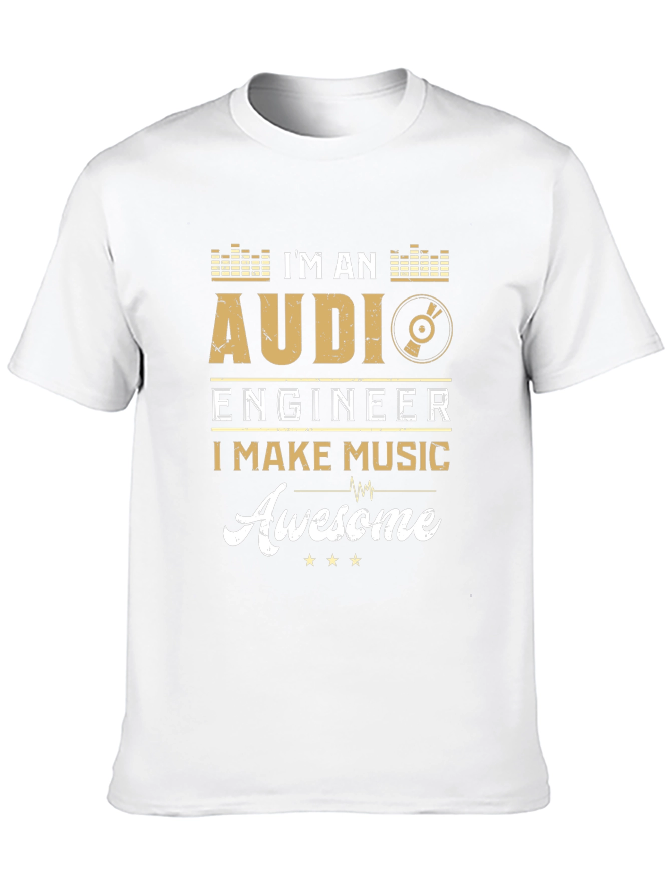 Black Audi Engineer Makes Music Awesome Black Graphic T-Shirt view 10