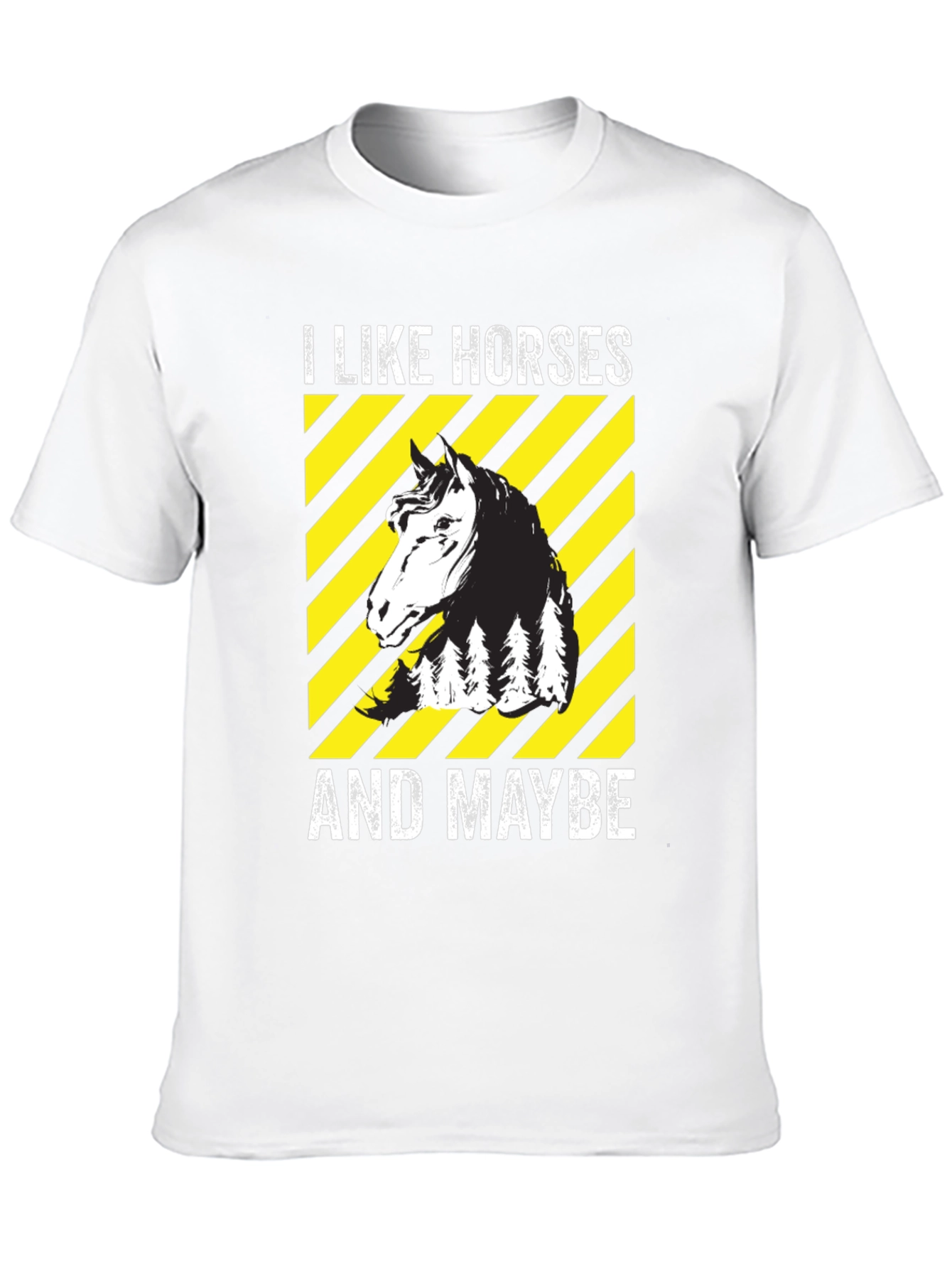 Black I Like Horses And Maybe T-Shirt view 10