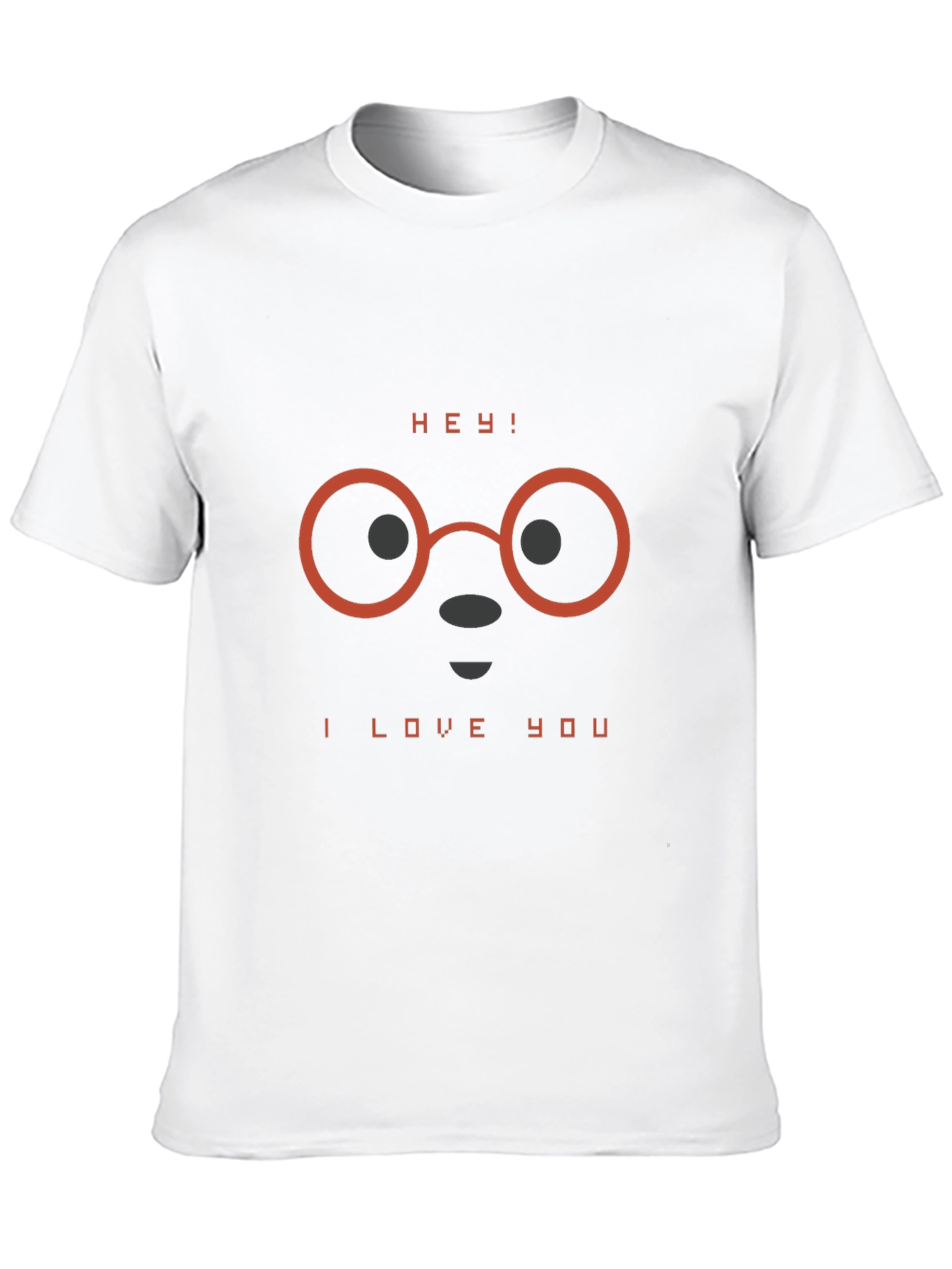 Black Hey! I Love You T-Shirt - Stylish Graphic Tee view 10