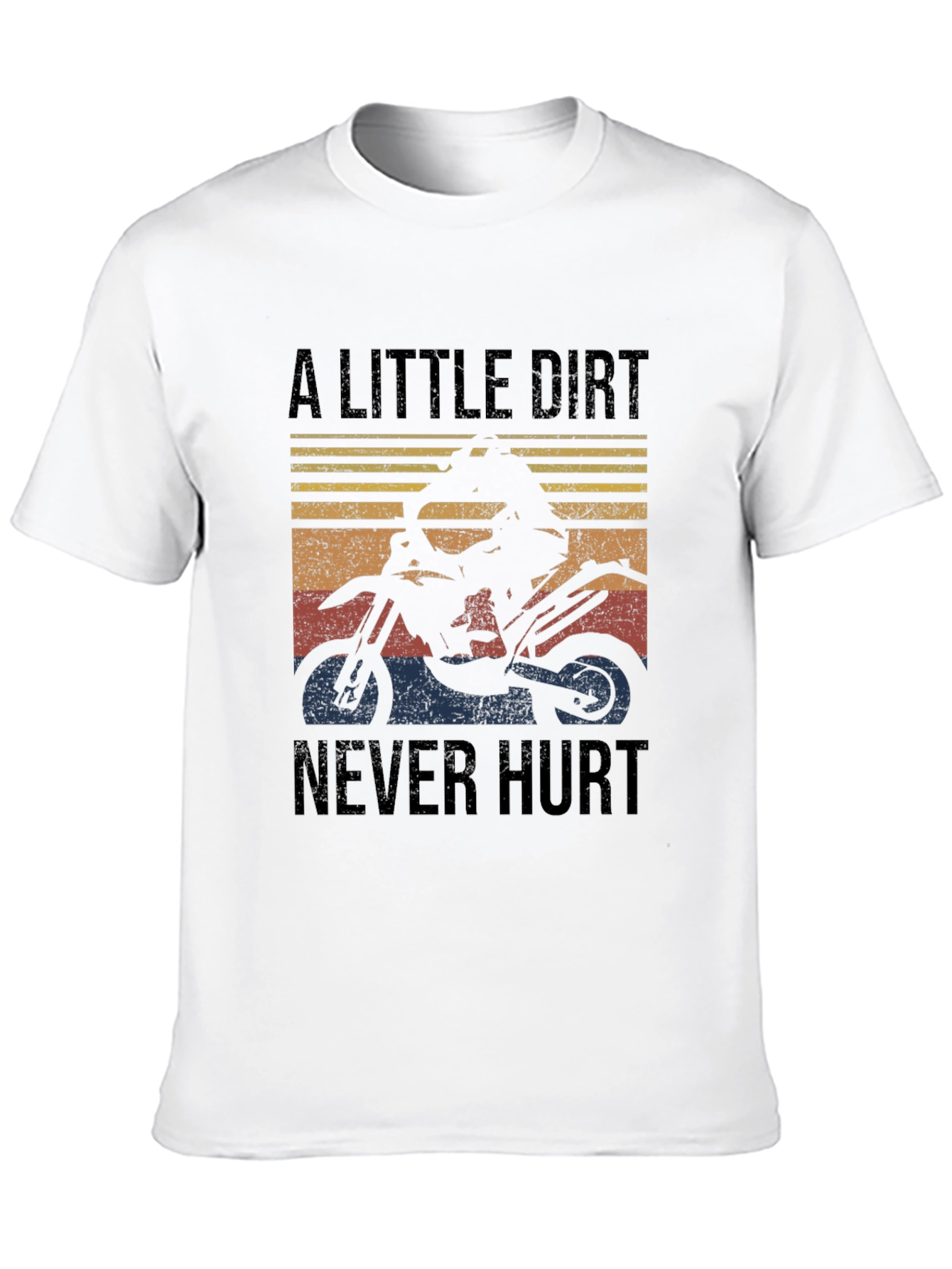 Black A Little Dirt Never Hurt Black T-Shirt - Motocross Rider Design view 10