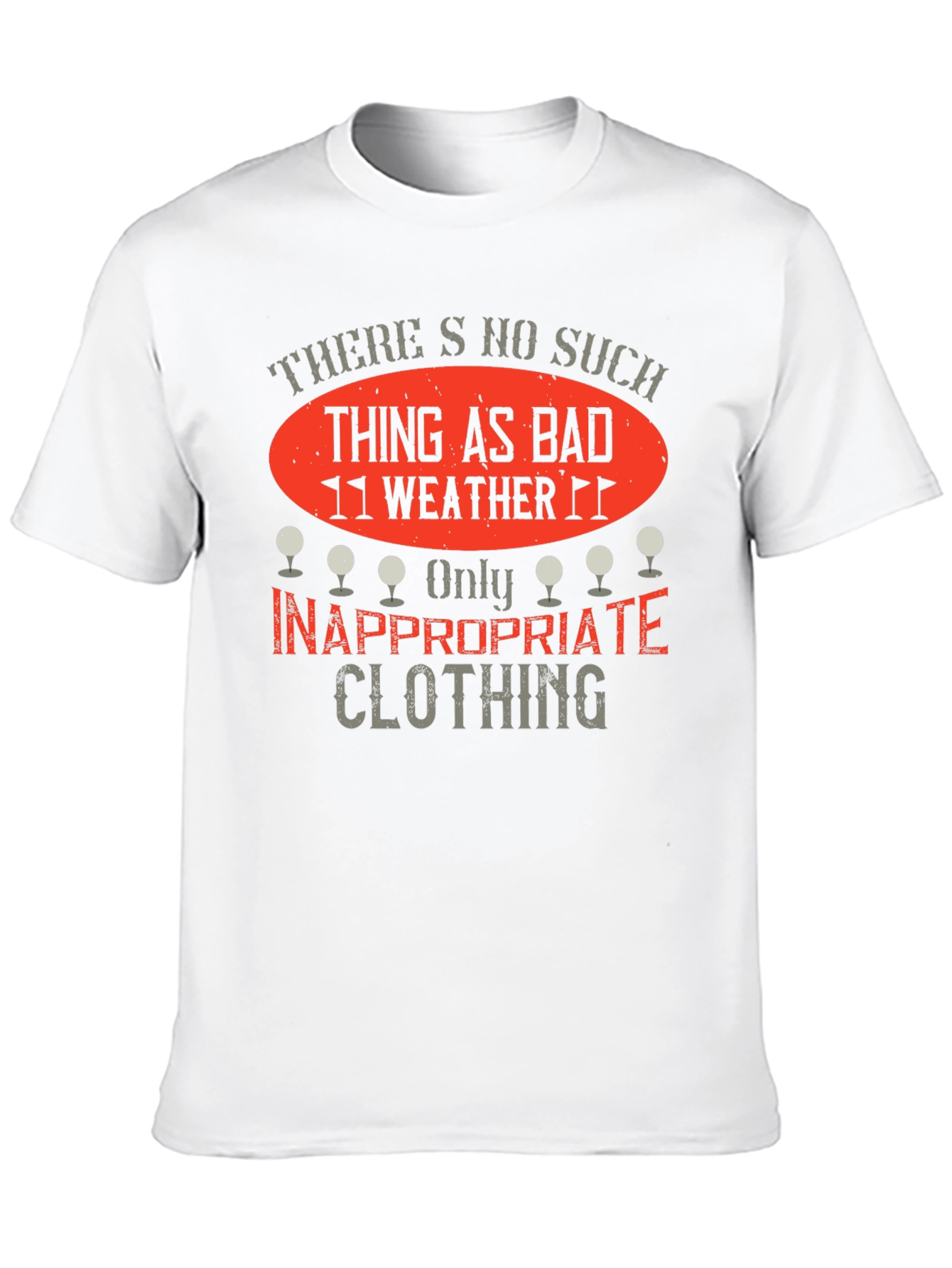 Black Funny Golfing T-Shirt - No Bad Weather view 10