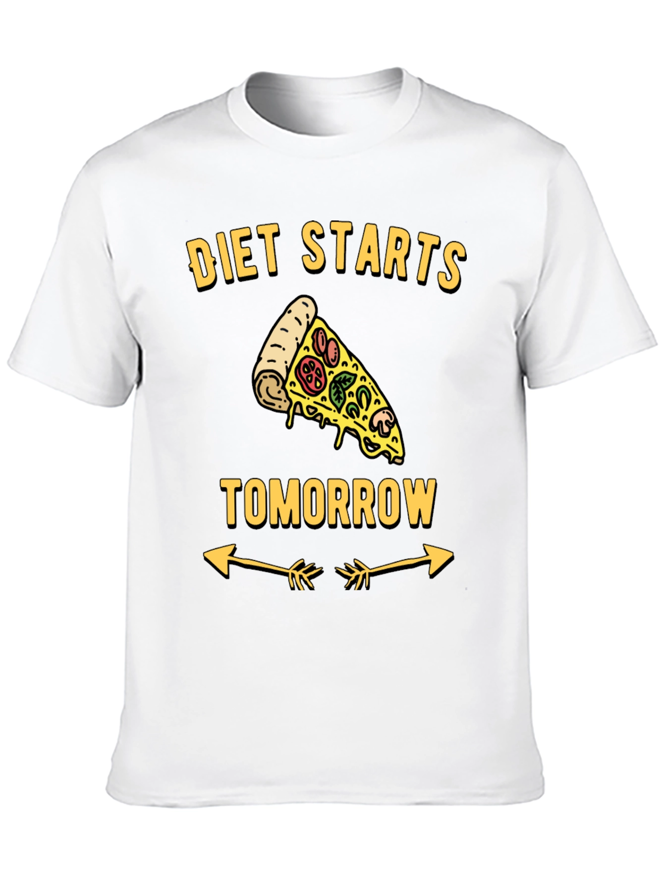 Black Diet Starts Tomorrow Black T-Shirt view 10