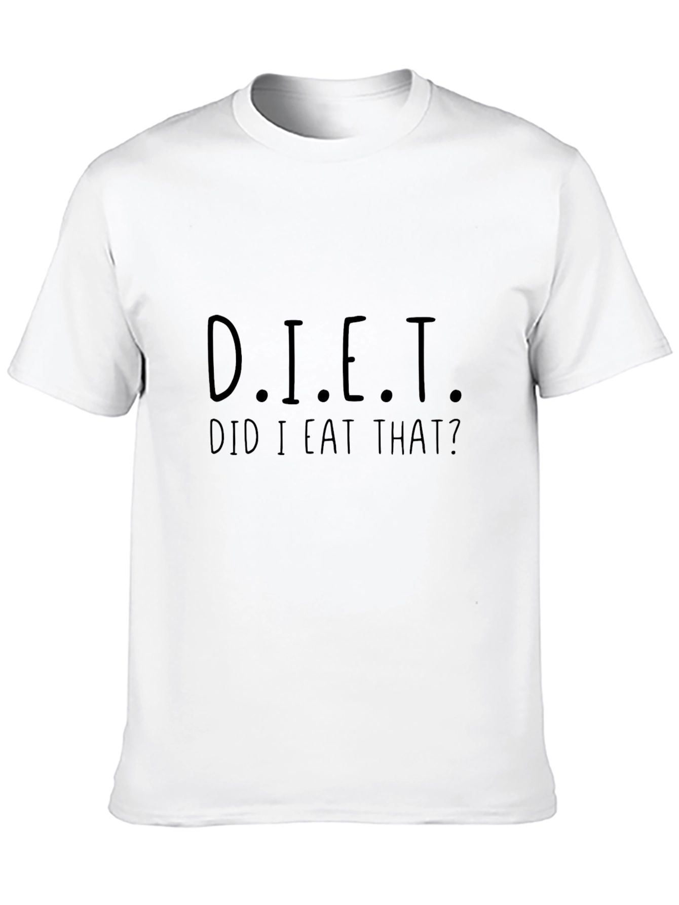 Black Funny DIET Did I Eat That? Black T-Shirt view 10