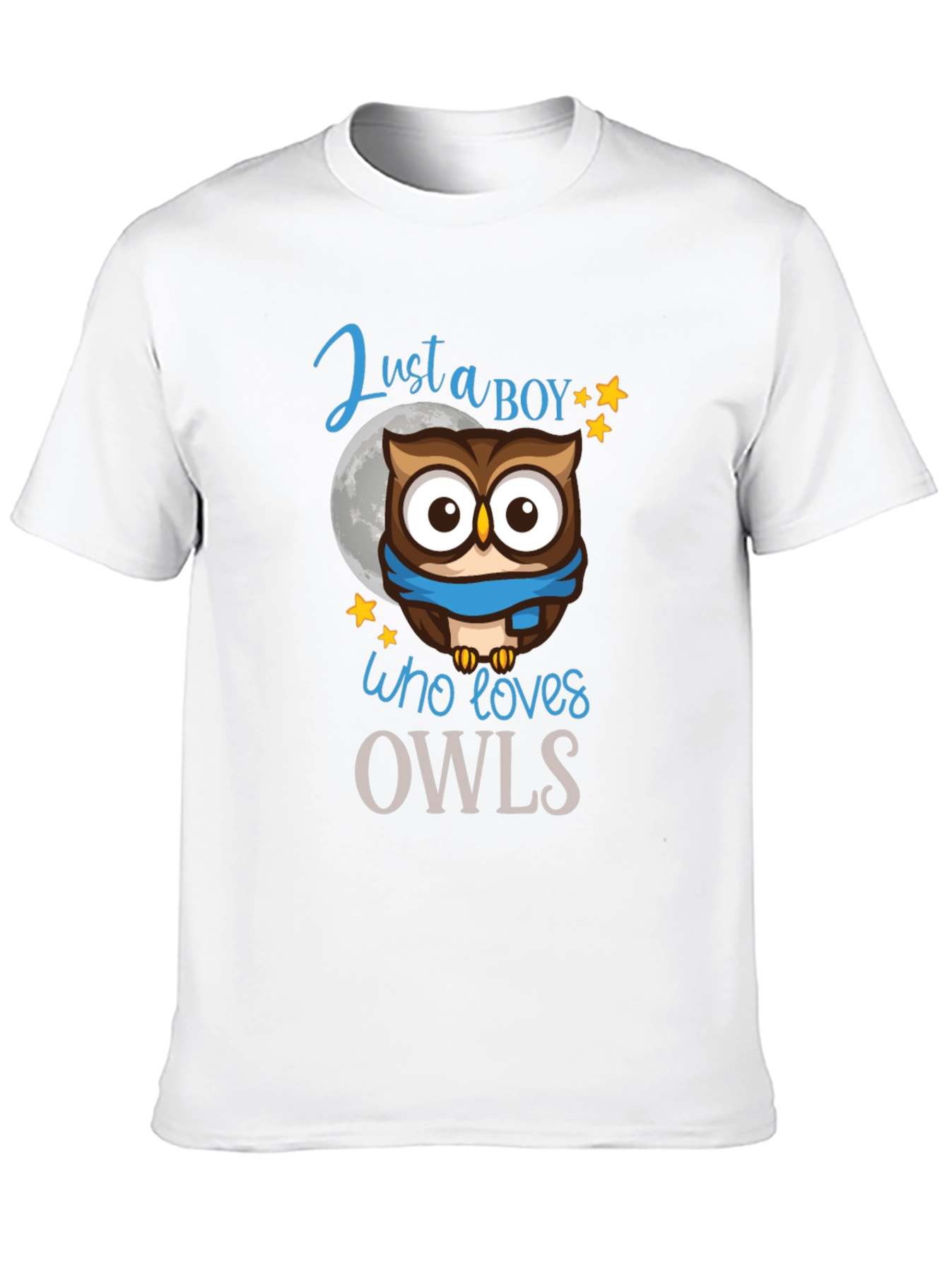 Black Just a Boy Who Loves Owls T-Shirt view 10