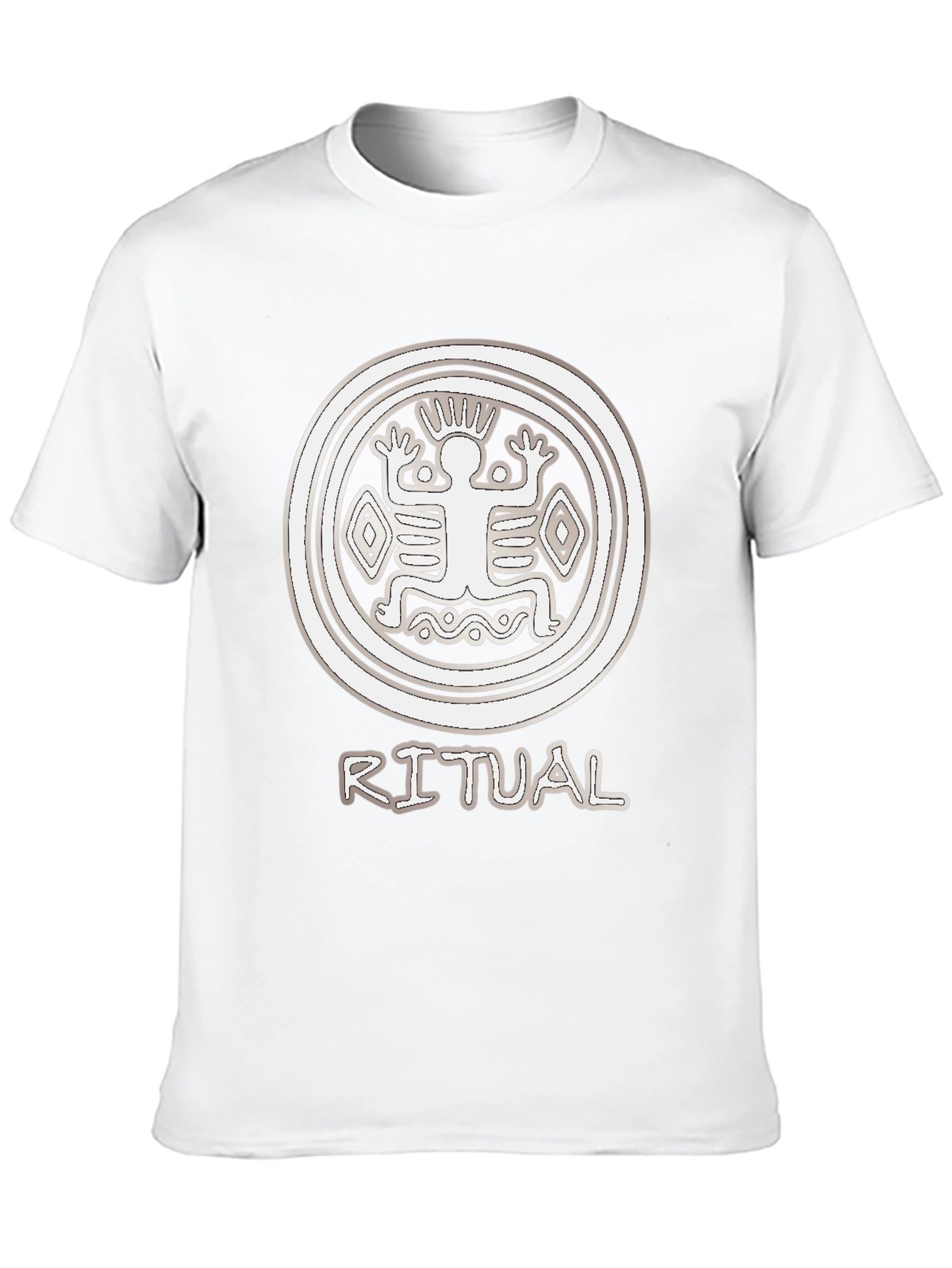 Black Ritual Graphic T-Shirt - Tribal Circle Design view 10