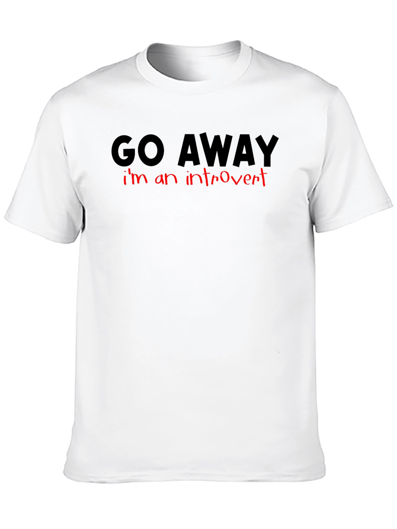 Black Introvert Humor Tee - Go Away Slogan view 10