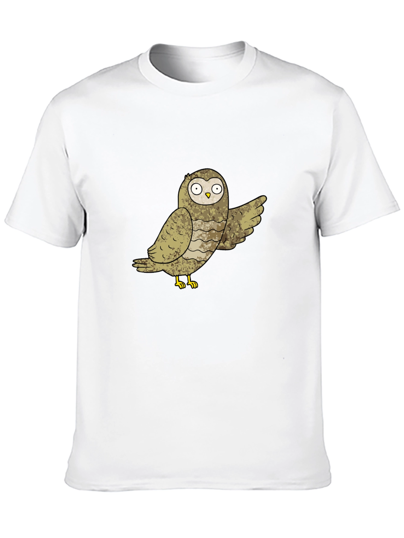 Black Owl Graphic Print Black T-Shirt view 10