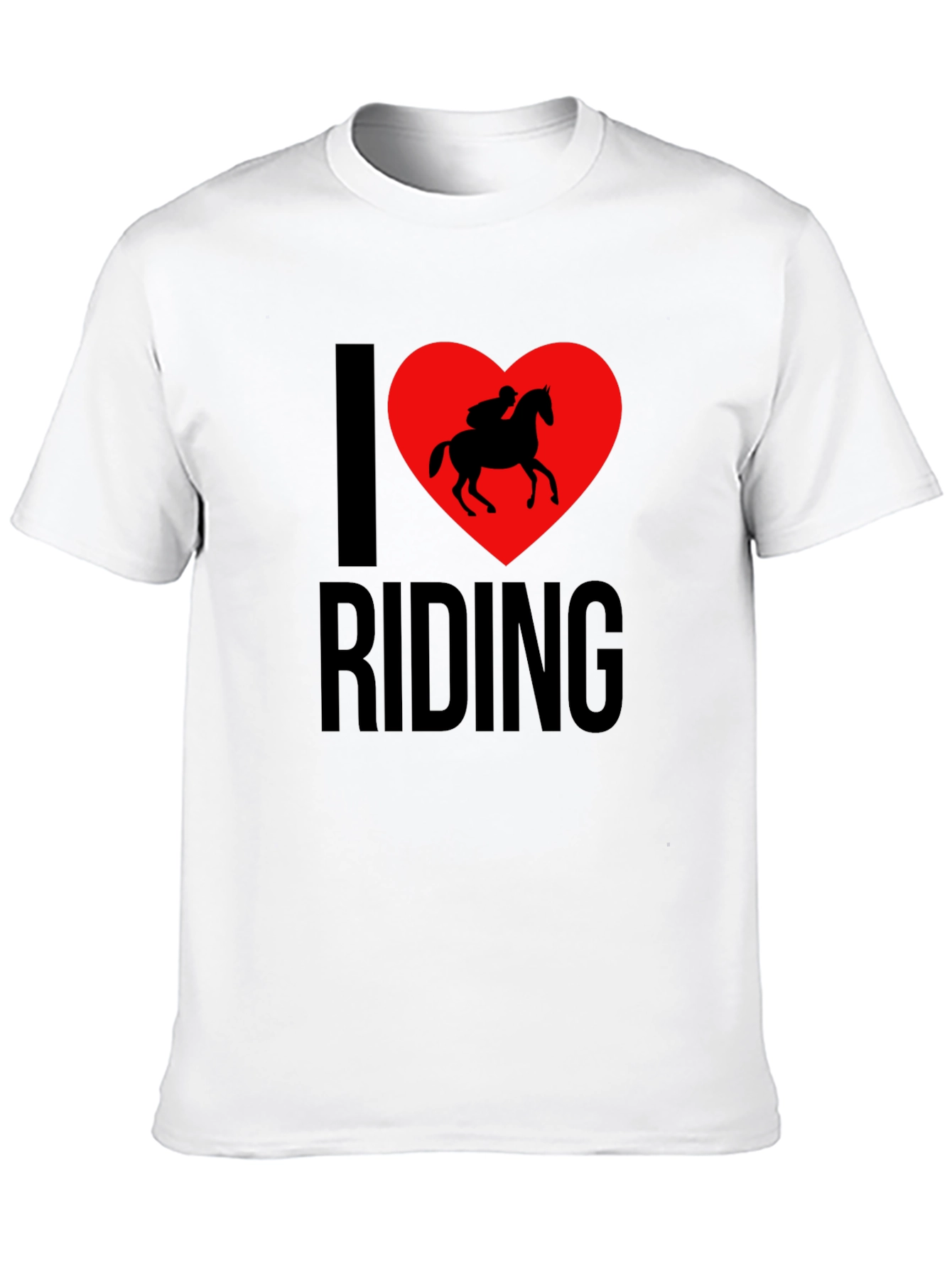 Black I Love Riding T-Shirt - Horseback Riding Tee view 10