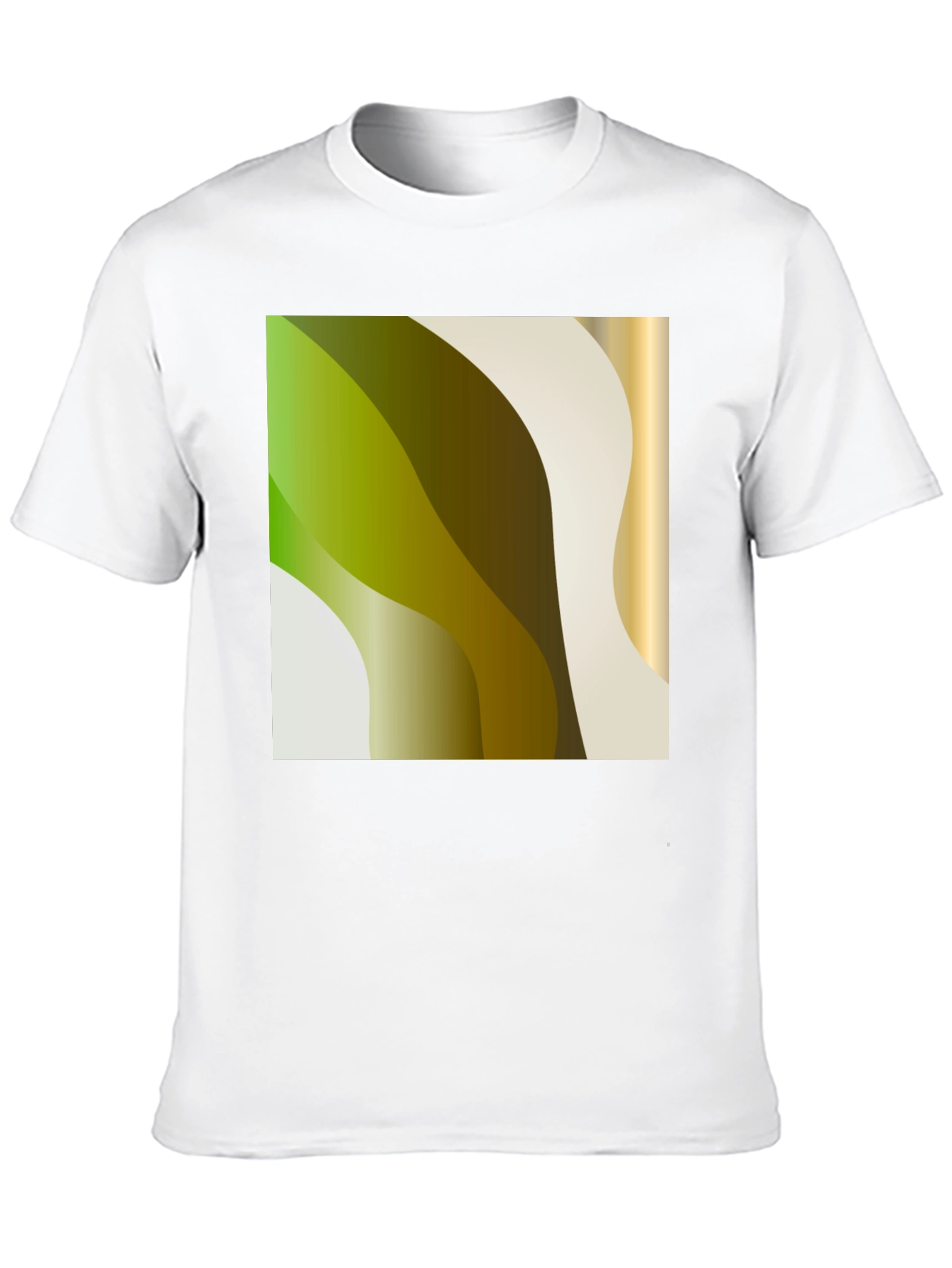 Modern Abstract Wave Graphic Tee - Black - 10