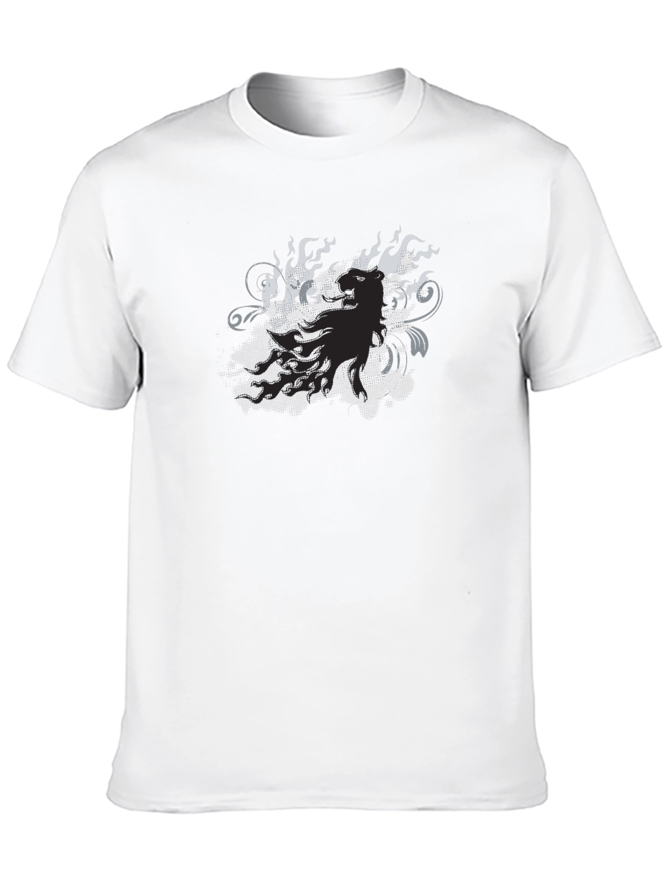 Black Edgy Graphic Print Black T-Shirt view 10