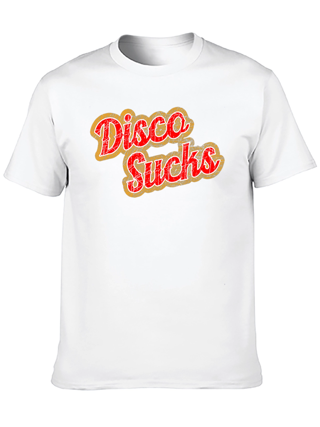 Black Disco Sucks Graphic Tee - Retro Style Black T-Shirt view 10
