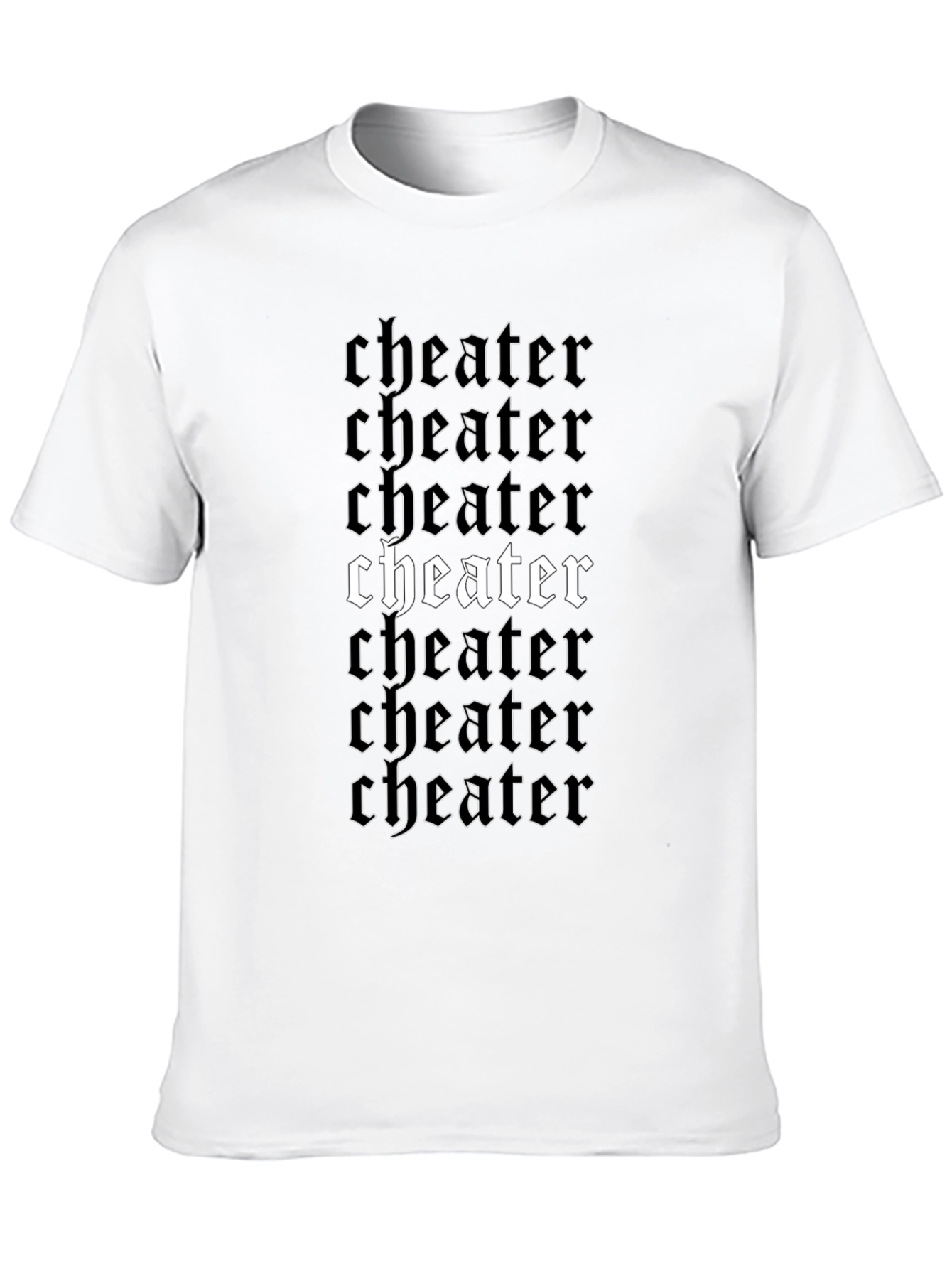 Black Cheater Graphic Print Black T-Shirt view 10