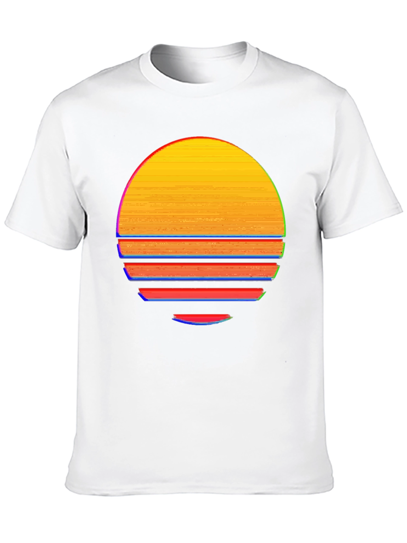 Black Retro Sunset Graphic T-Shirt - Black view 10